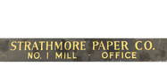 19TH C STRATHMORE PAPER MILL TRADE SIGN