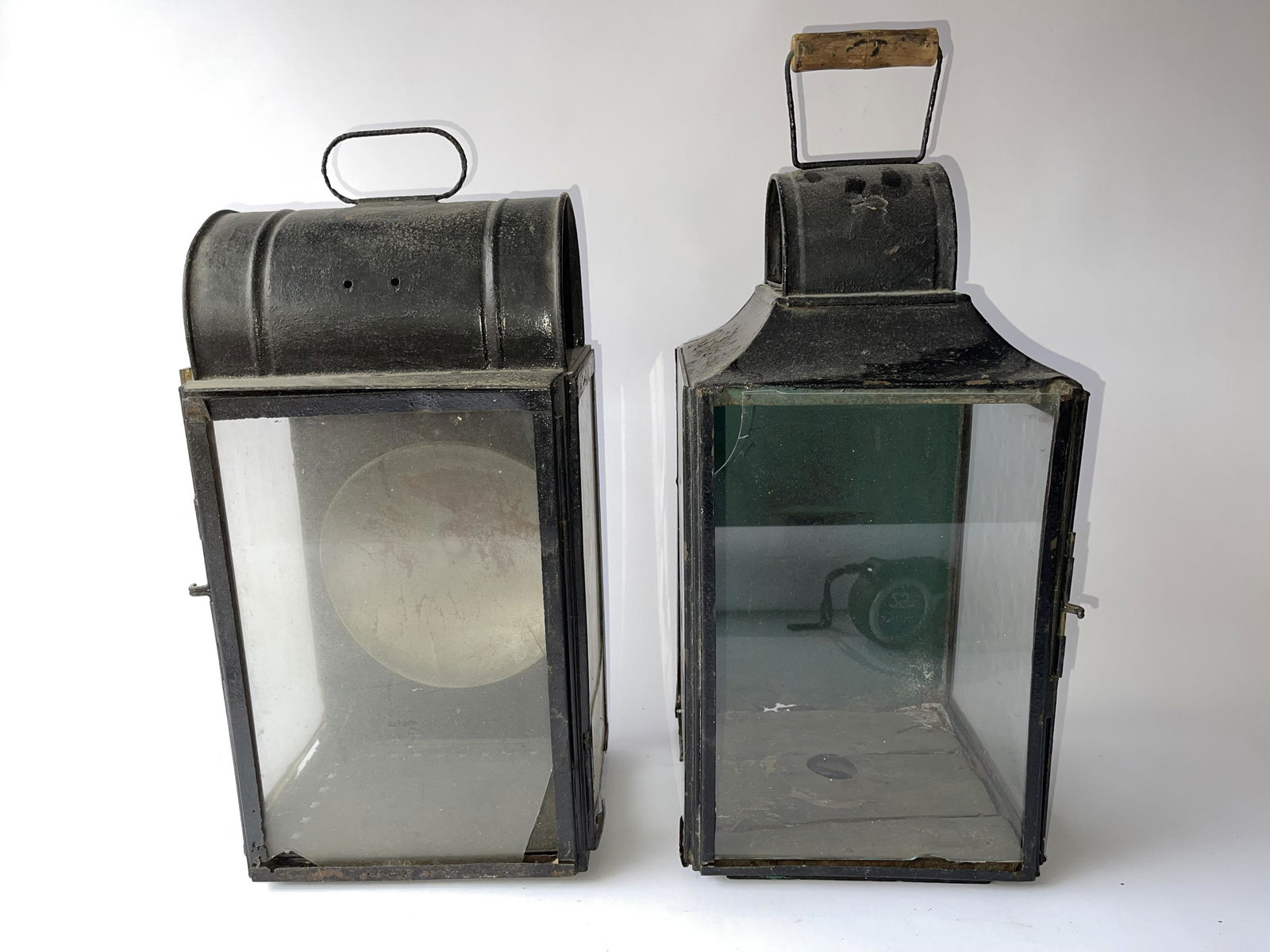 TWO TIN BARN LANTERNS (1 of 5)