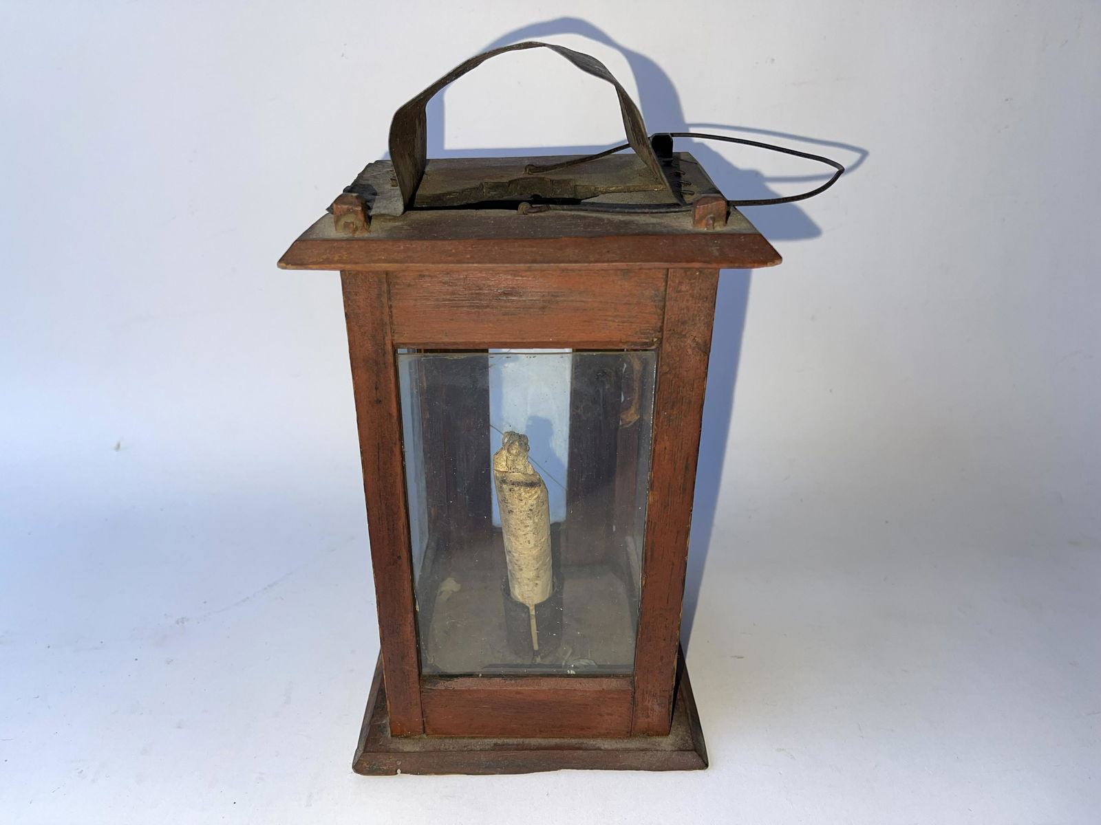 18TH C WOODEN CANDLE LANTERN (1 of 4)