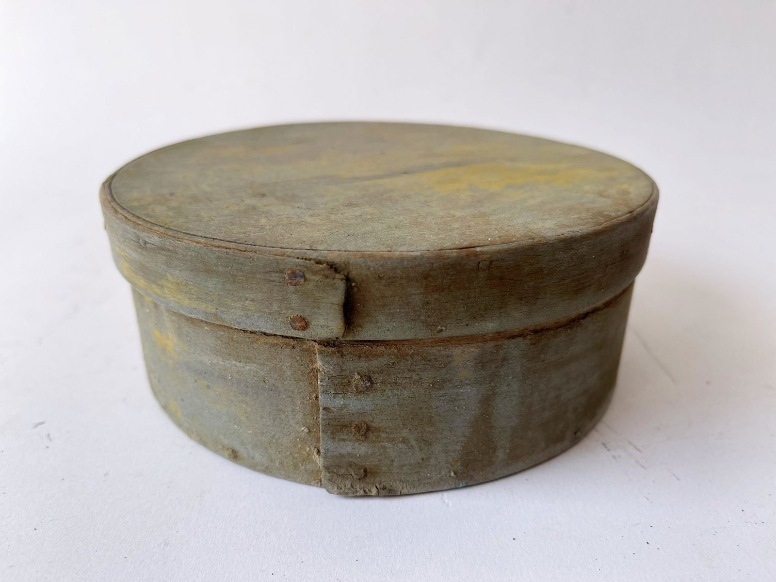 19TH C BLUE PAINTED PANTRY BOX, (1 of 4)