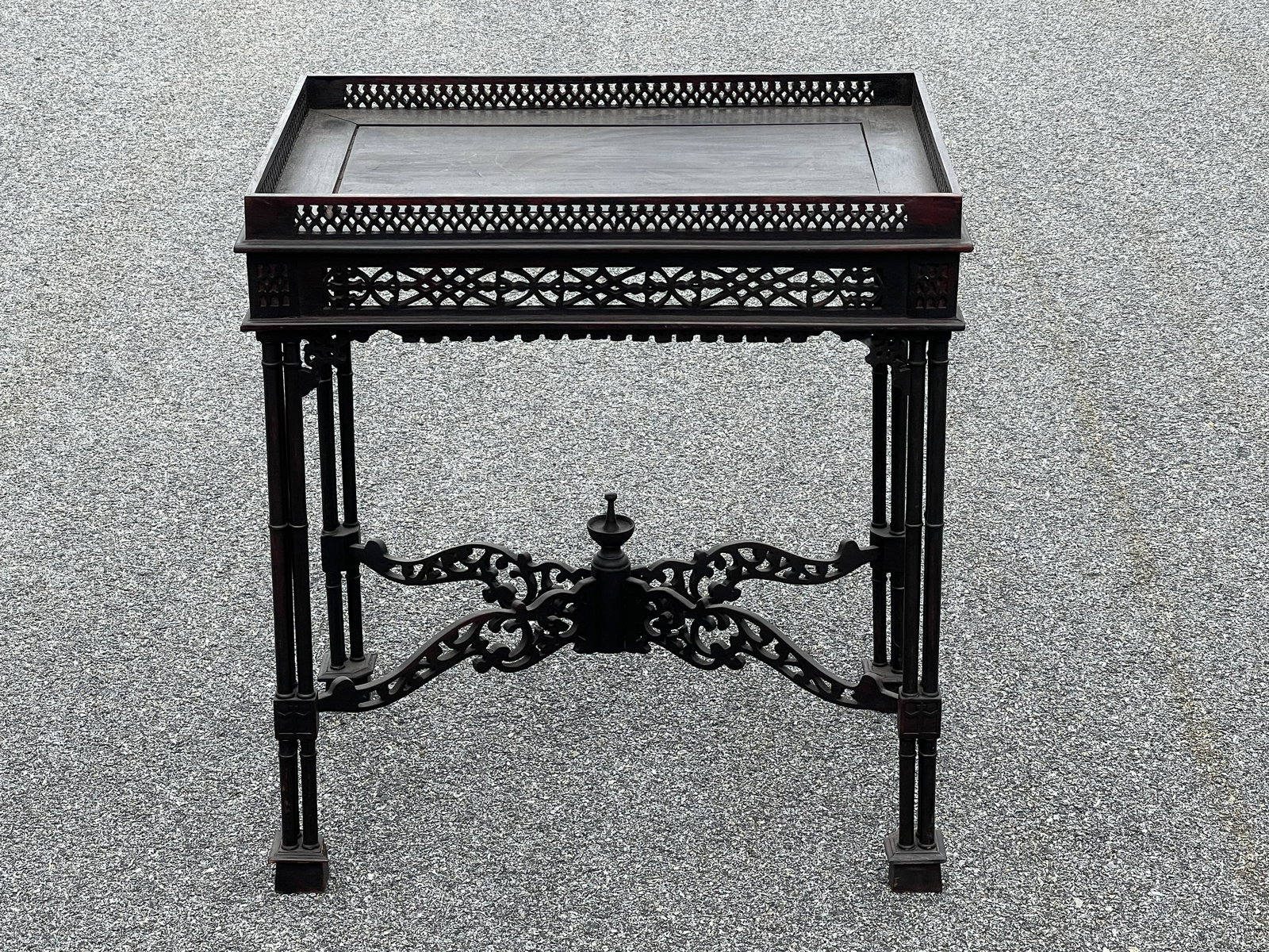 PERIOD CHINESE CHIPPENDALE SILVER TABLE (1 of 4)