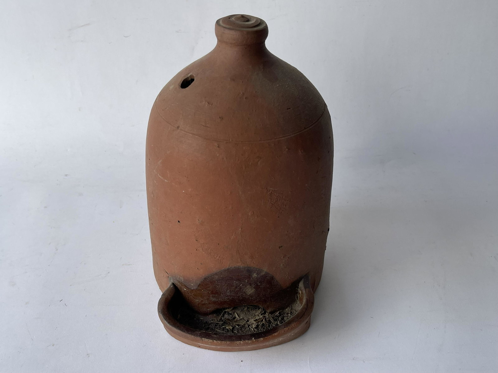 19TH C REDWARE CHICKEN WATERER (1 of 5)