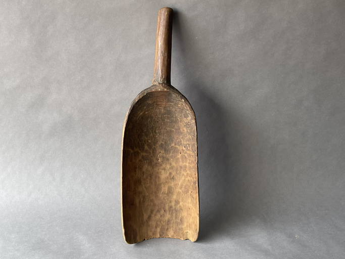 Early Kitchen Wooden Grain Scoop In The Old Finish
