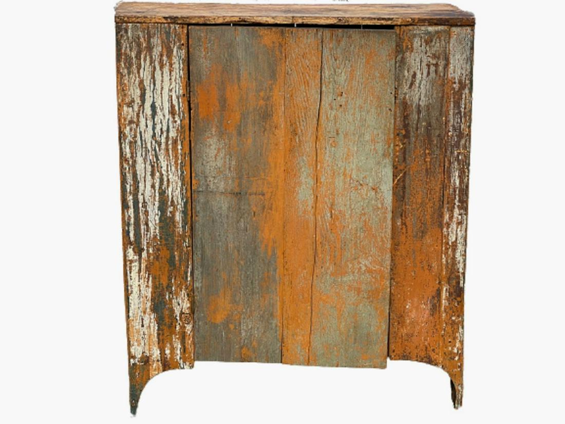 EARLY PRIMITIVE PAINTED JELLY CUPBOARD (1 of 8)