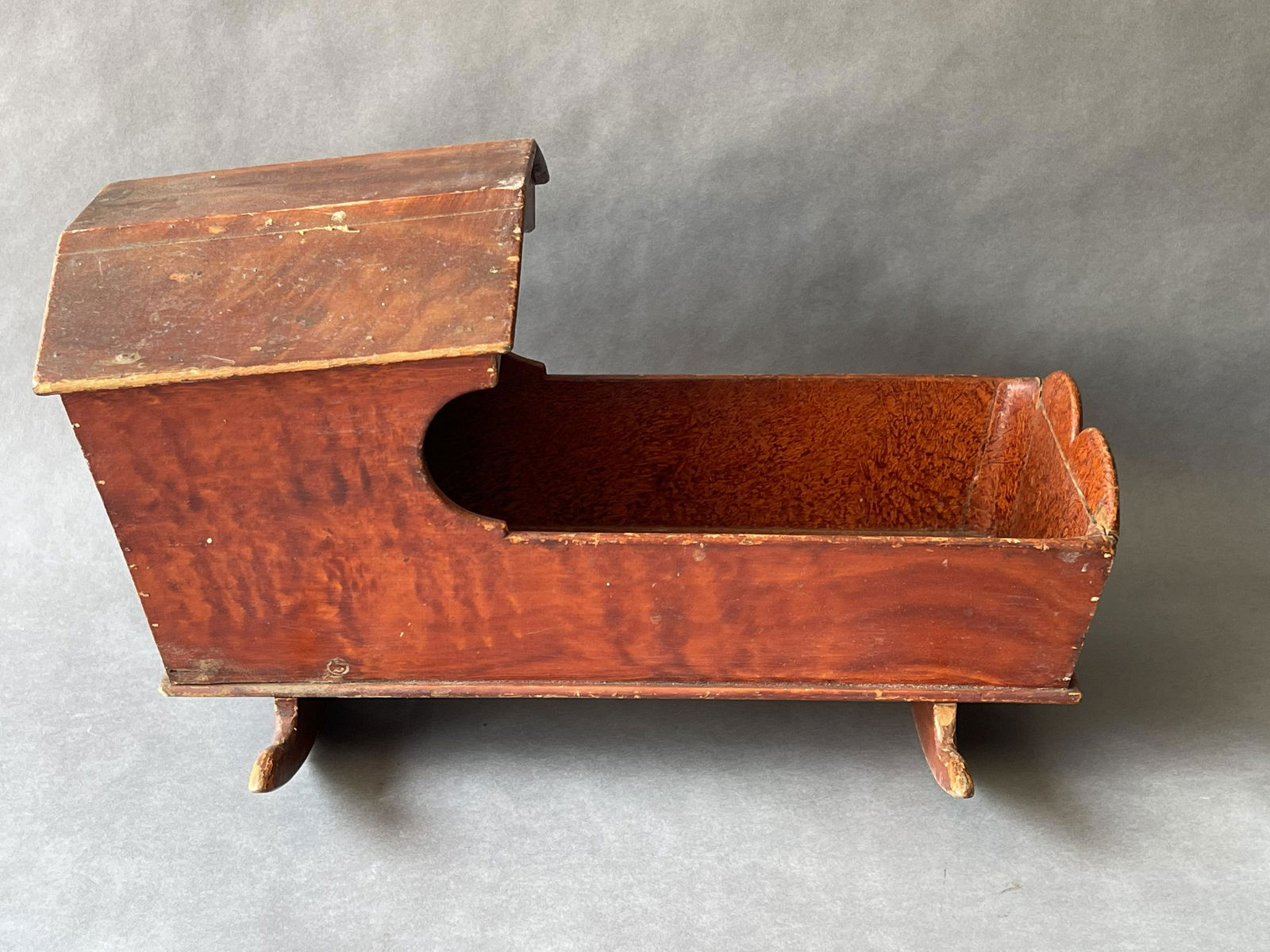 PAINT DECORATED DOLL CRADLE (1 of 3)