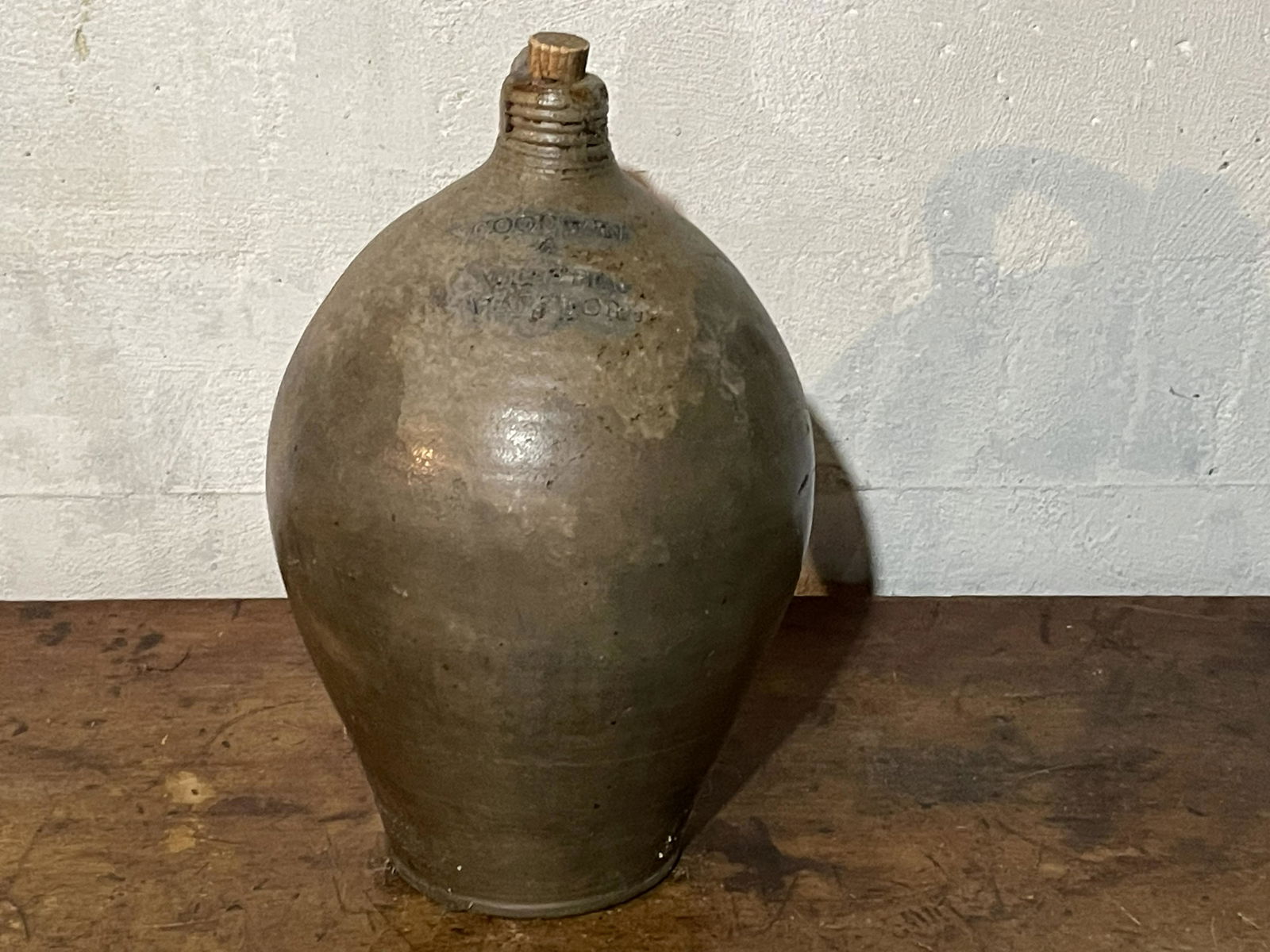 19c Ovoid Jug Goodwin And Webster Hartford (1 of 7)