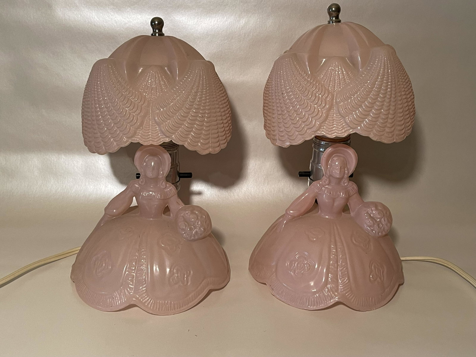 Set of Pink Lady Lamps: Set of Pink Lady Lamps 9"
