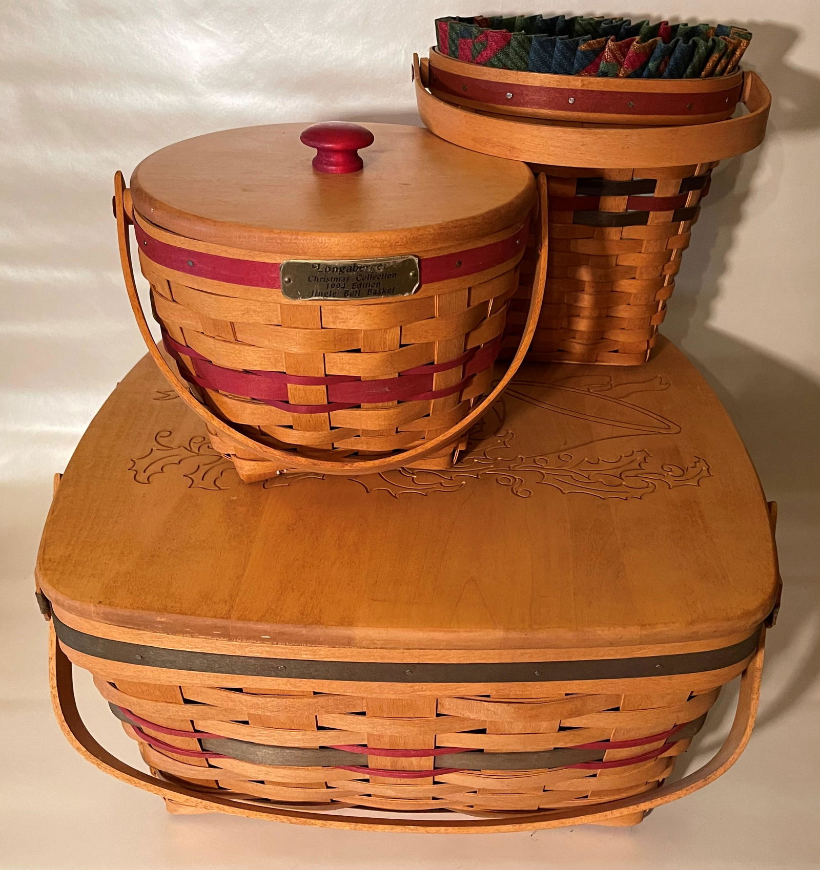Longaberger Basket Lot 3 Pcs (1 of 1)
