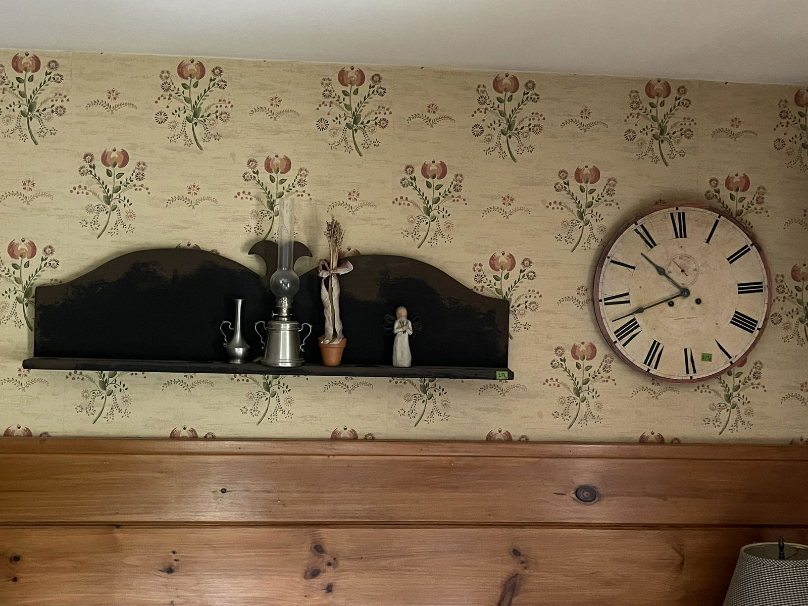 Painted Shelf and Clock Face (1 of 1)