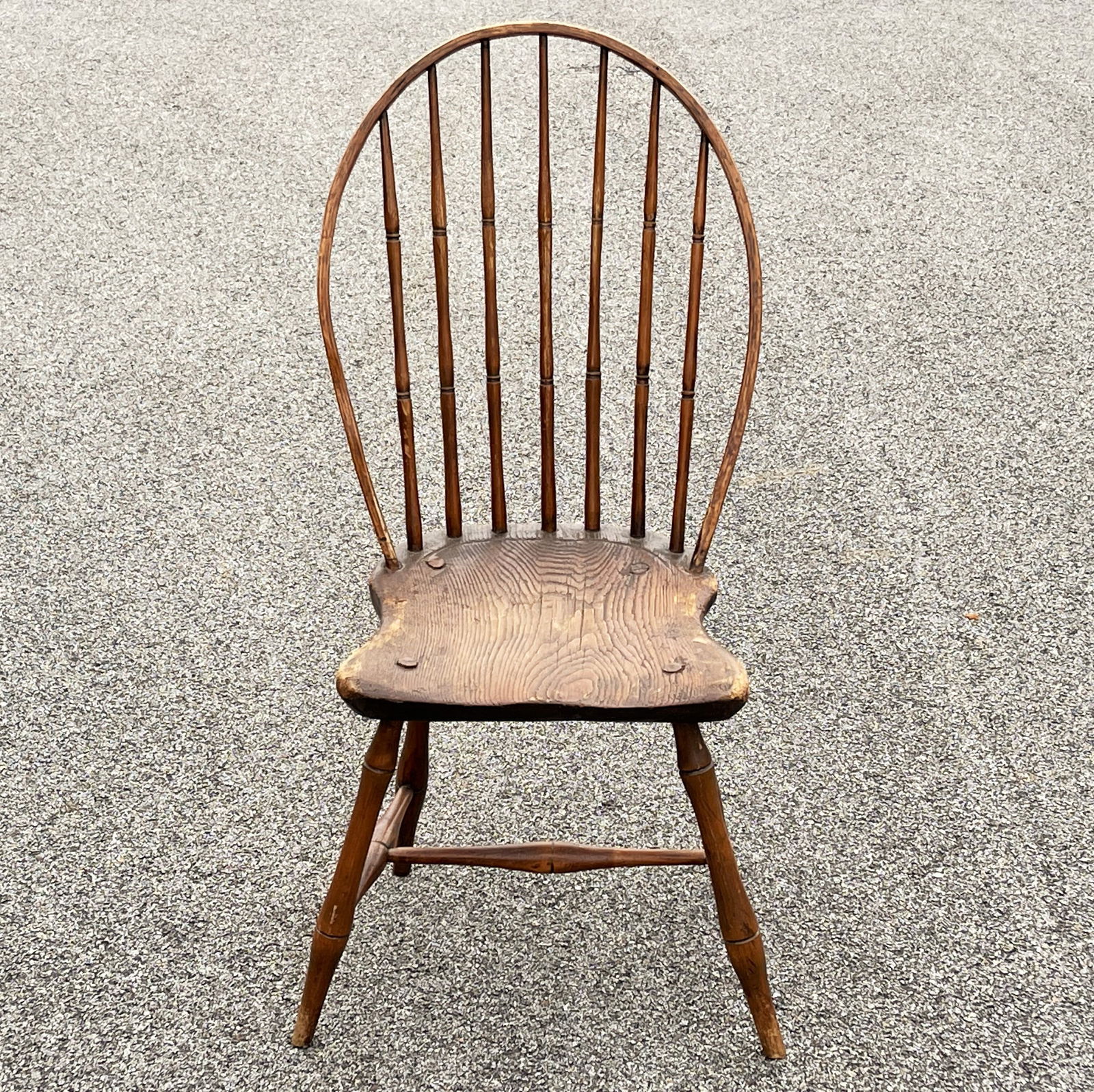 18TH C WINDSOR SIDE CHAIR WITH PIPESTEM TURNED SPINDLES (1 of 4)