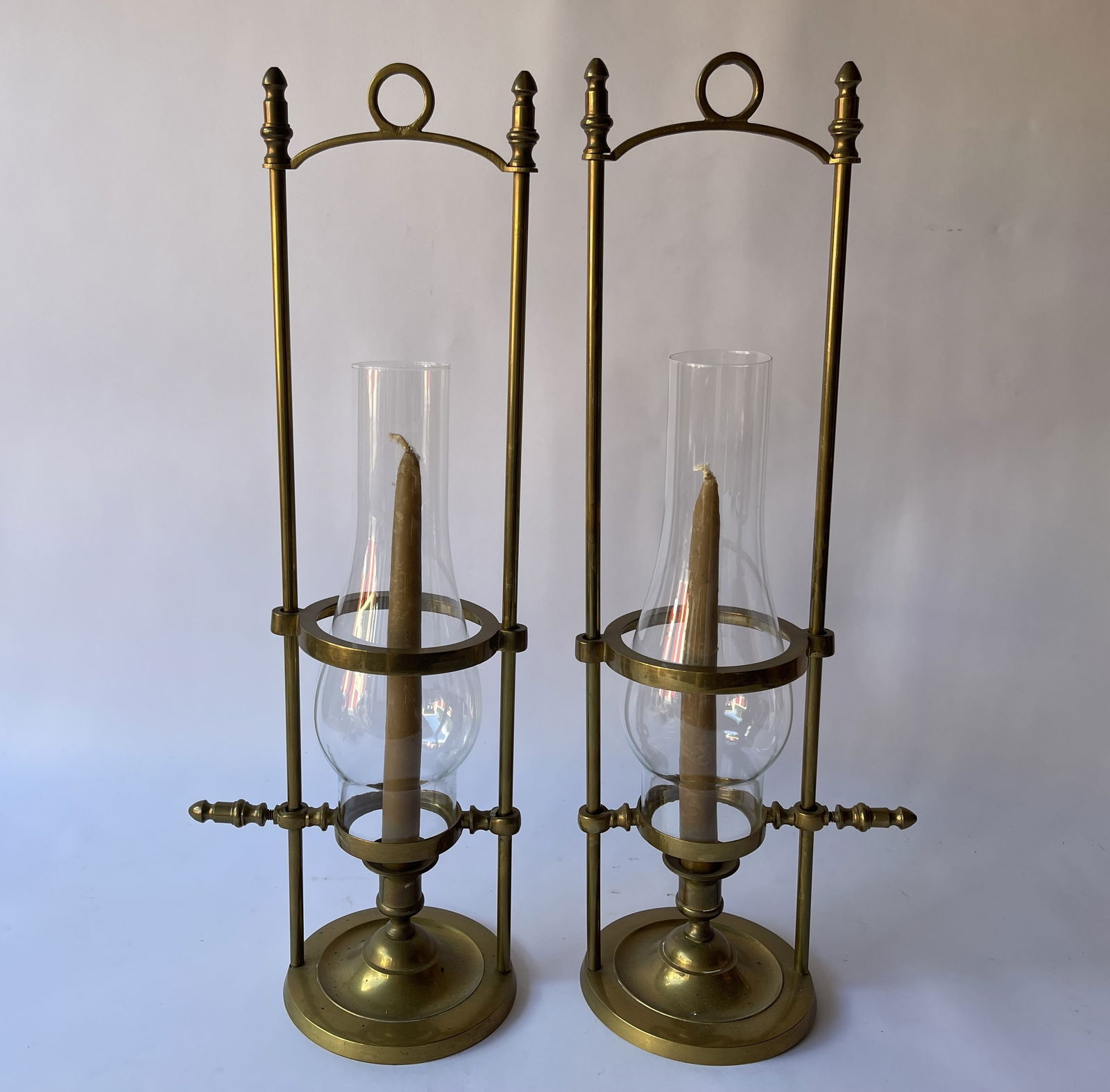 PAIR OF BRASS CANDLESTICKS (1 of 3)