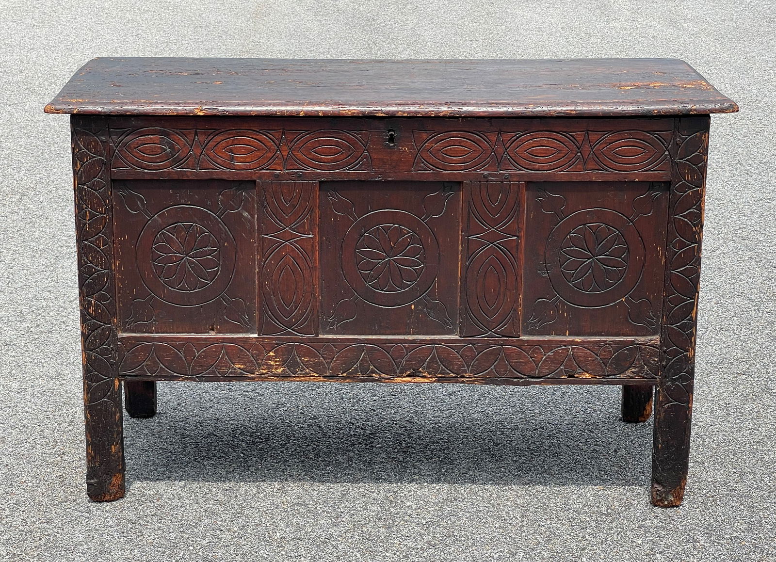 19TH C SHERATON  EMPIRE PERIOD TRANSITIONAL CHEST (1 of 5)