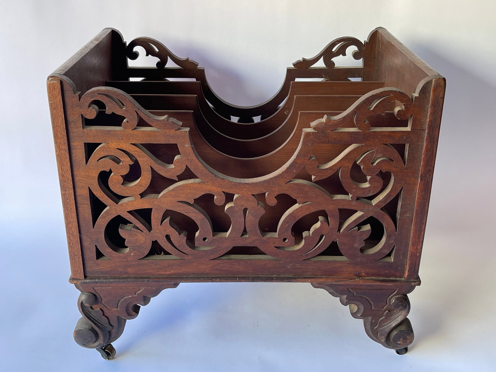 AMERICAN VICTORIAN WALNUT CANTERBURY (1 of 5)