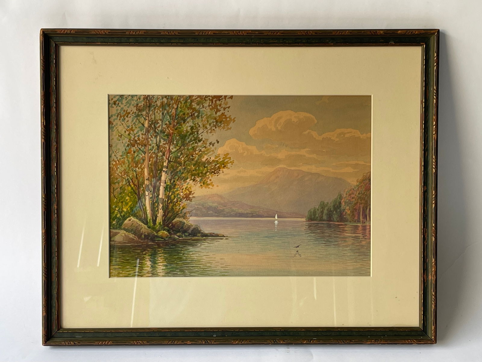 NEW HAMPSHIRE LAKE WATERCOLOR WILLIAM PASKELL (1 of 3)