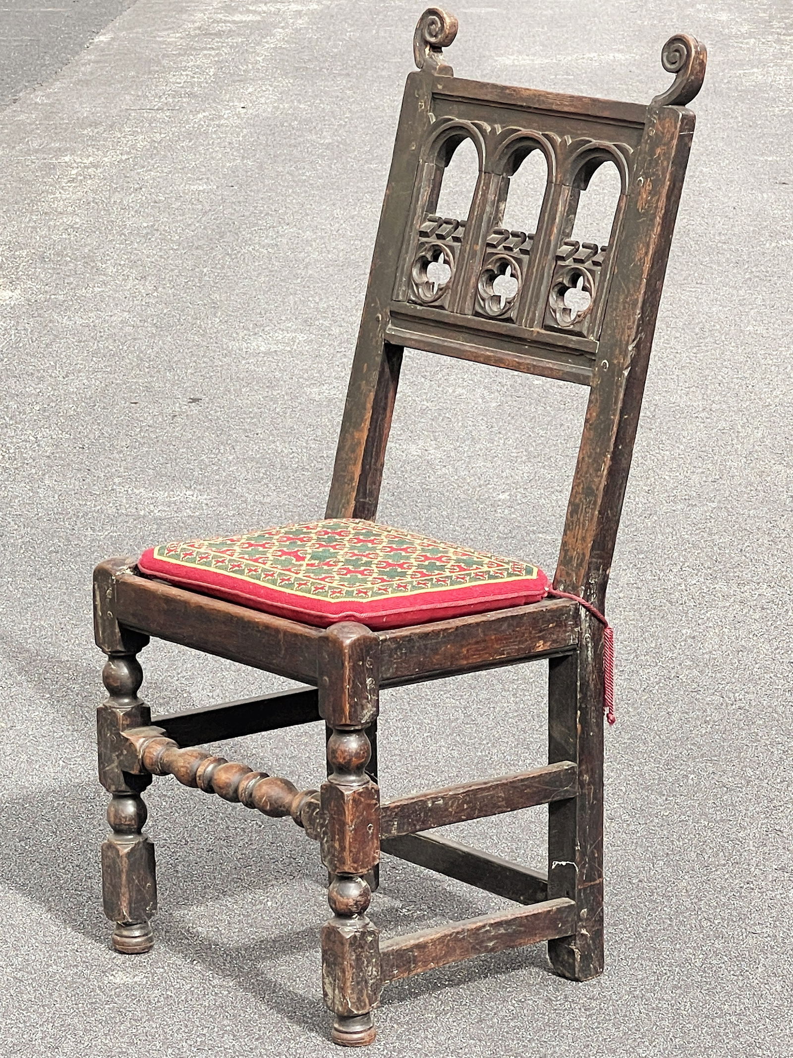 ELIZABETHAN LATE 1500'S ENGLISH OAK SIDE CHAIR (1 of 5)