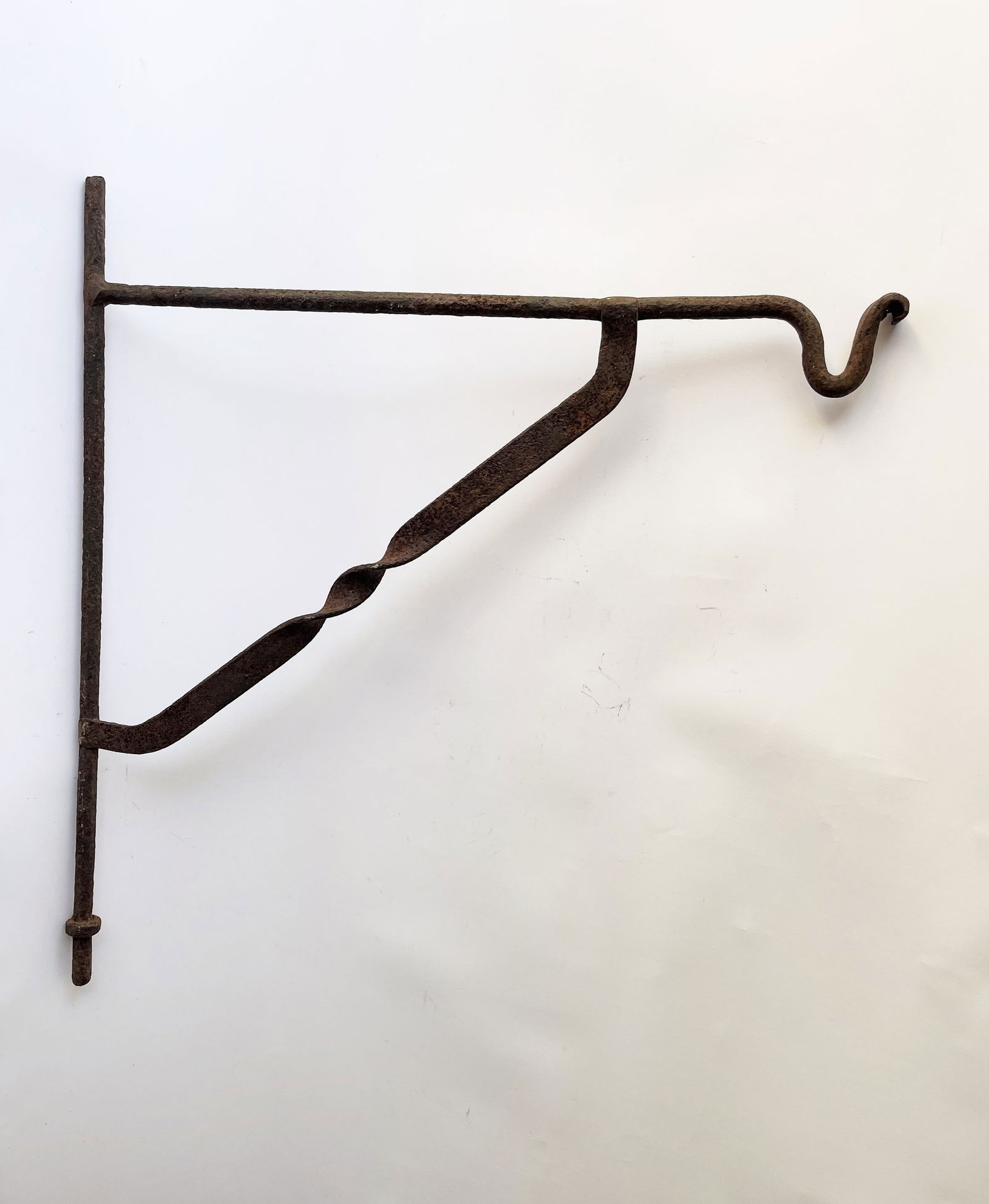 18TH C WROUGHT IRON FIREPLACE CRANE (1 of 1)