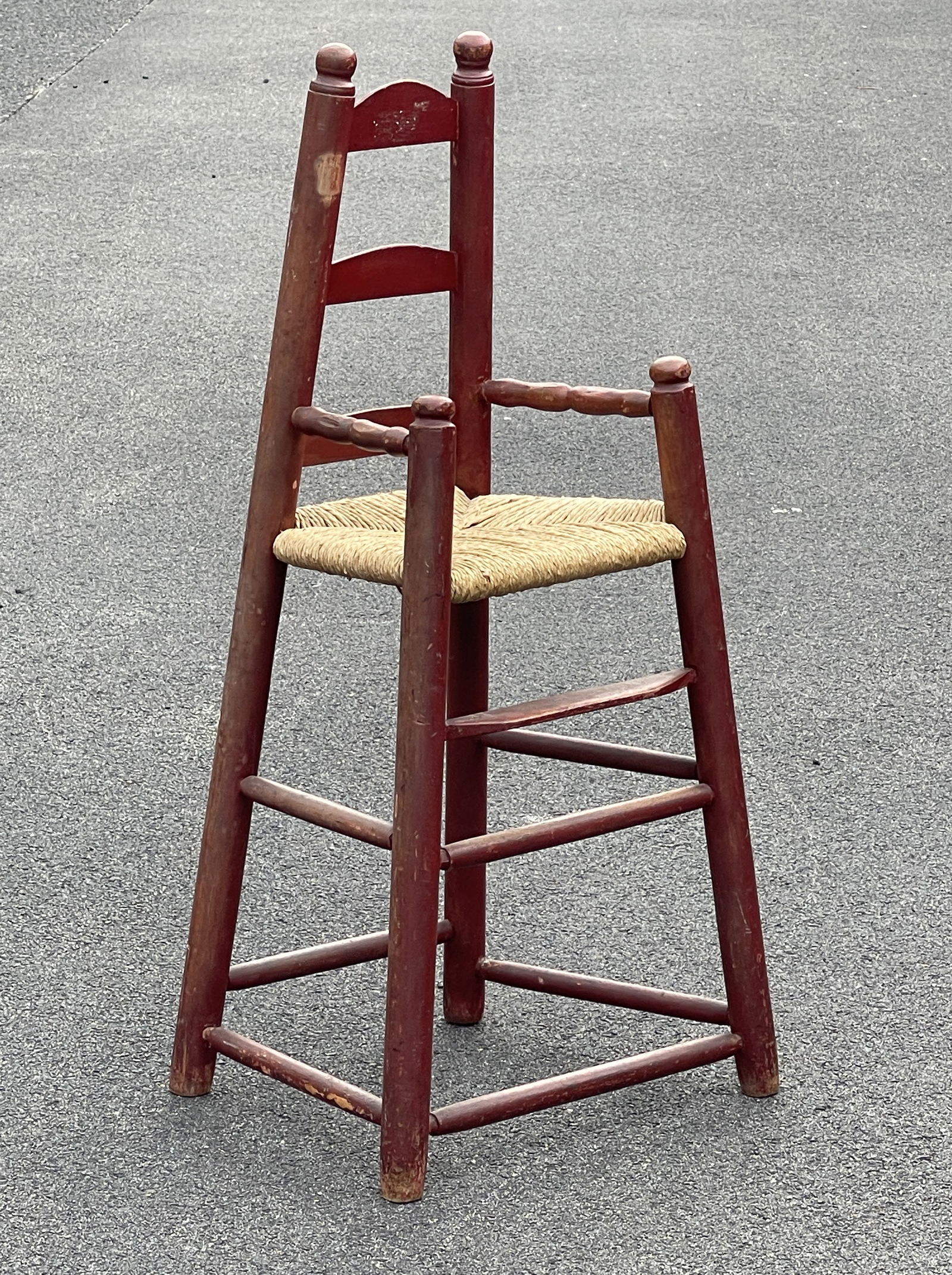 LATE 17TH C PERIOD CHILD'S PAINTED HIGH CHAIR (1 of 5)