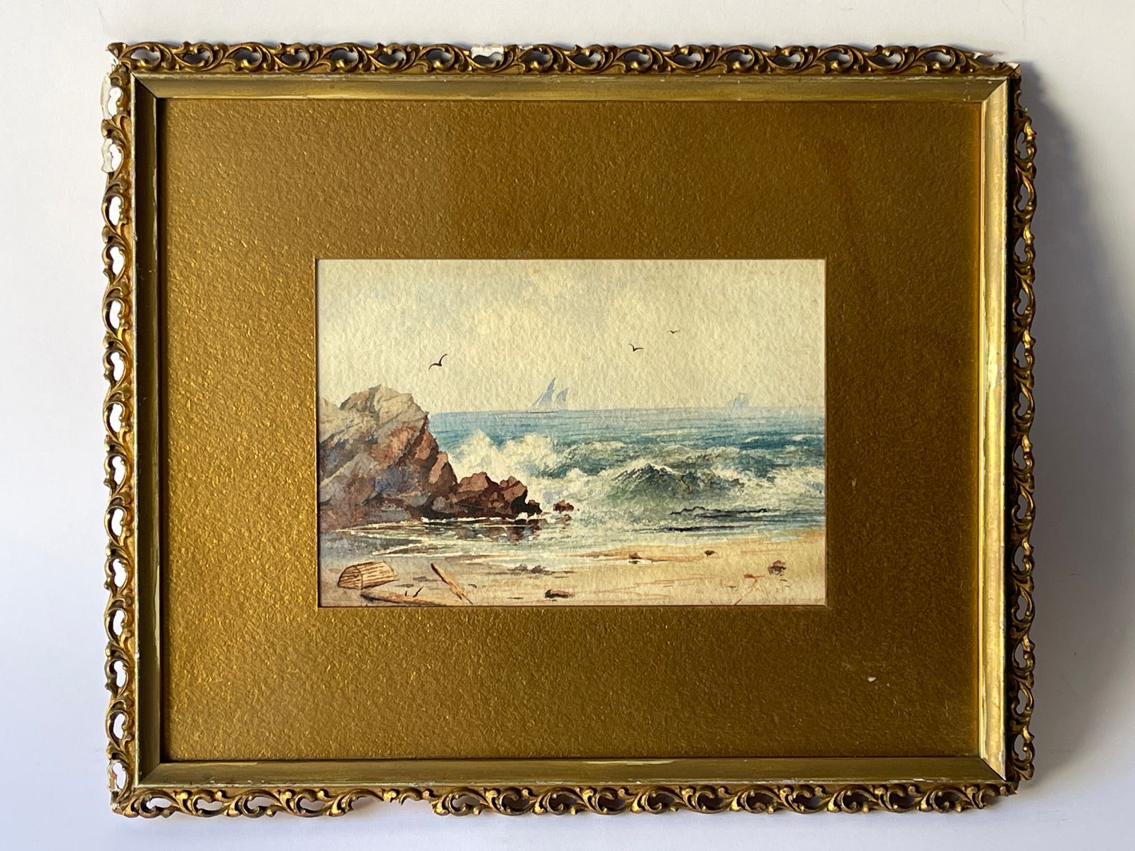19TH C. CENTURY AMERICAN SHORELINE SEASCAPE (1 of 4)