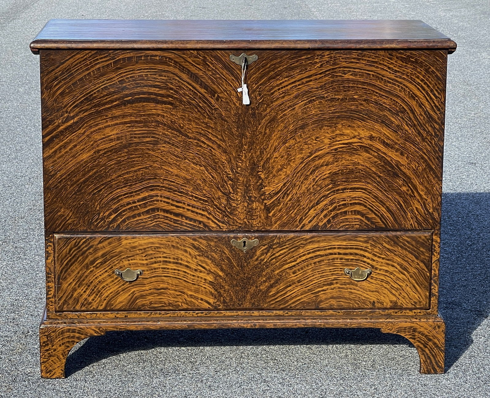 18TH C GRAIN PAINTED ONE DRAWER BLANKET CHEST (1 of 10)
