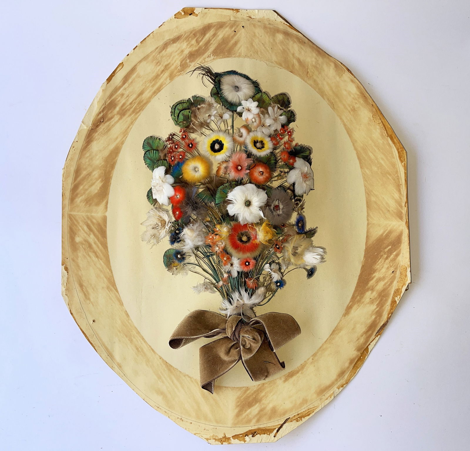 VICTORIAN FLORAL ARRANGEMENT MOUNTED ON PAPER (1 of 3)