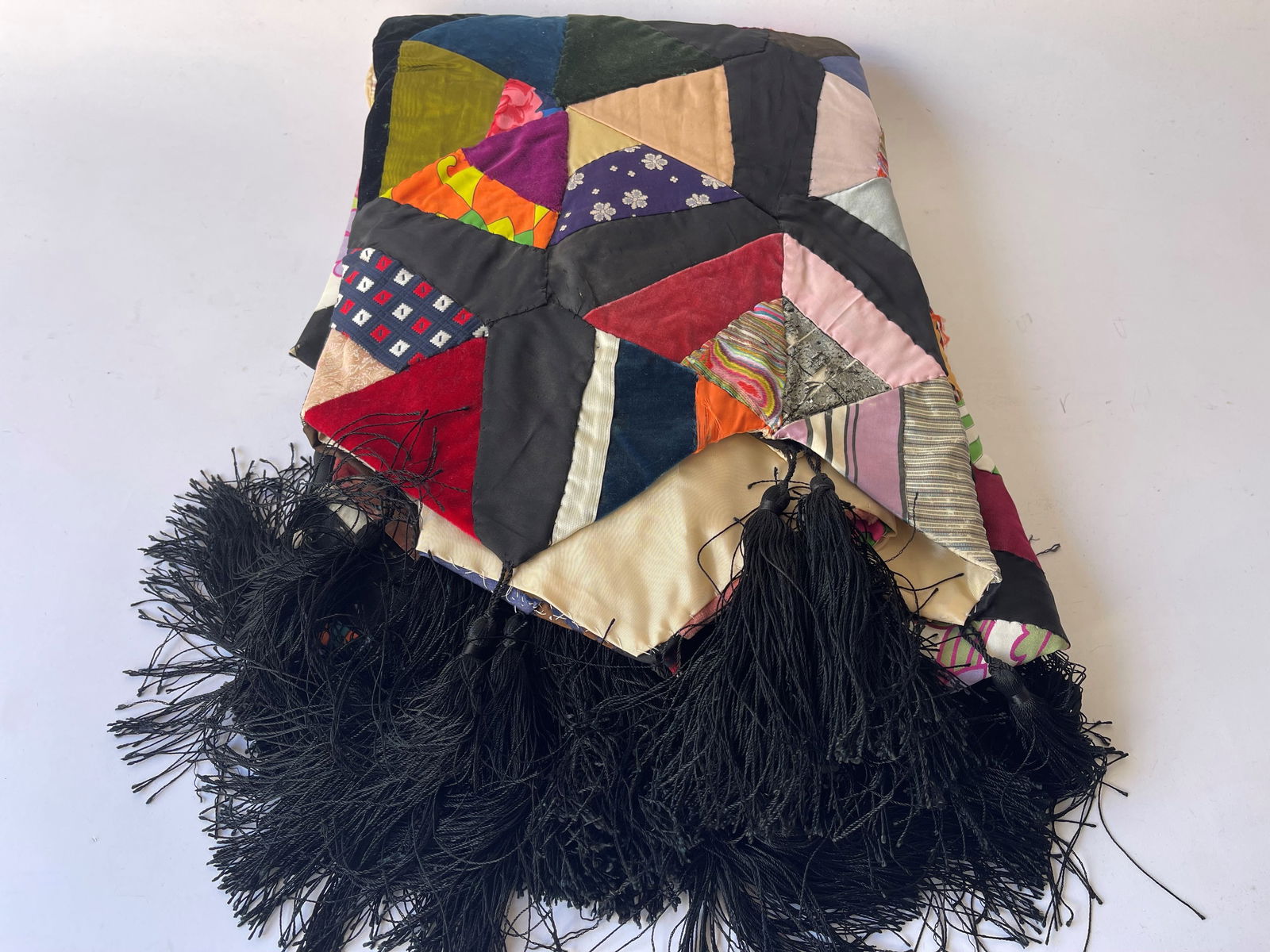 19TH C CRAZY QUILT (1 of 4)