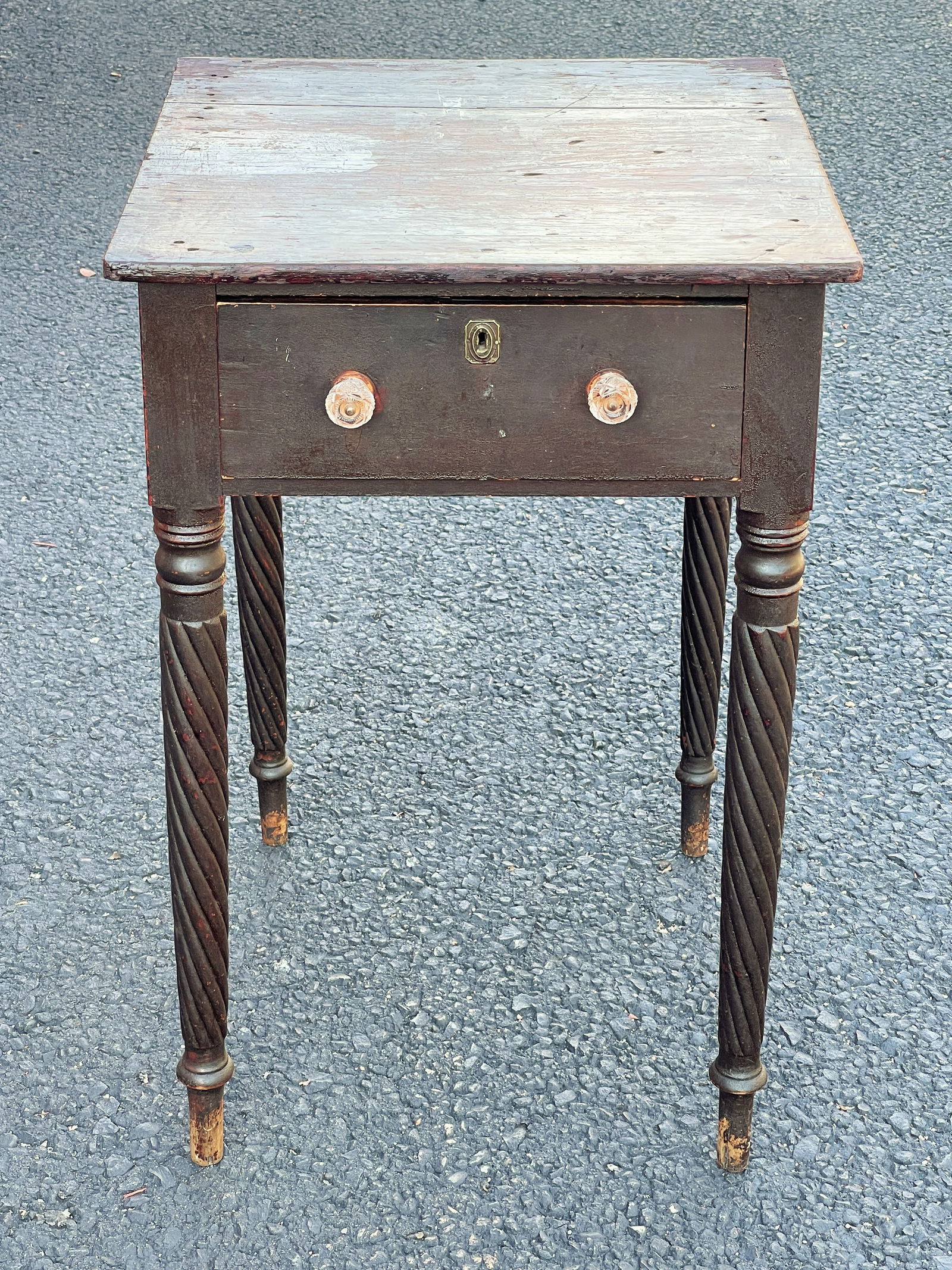 EARLY 19TH C ONE DRAWER STAND (1 of 4)