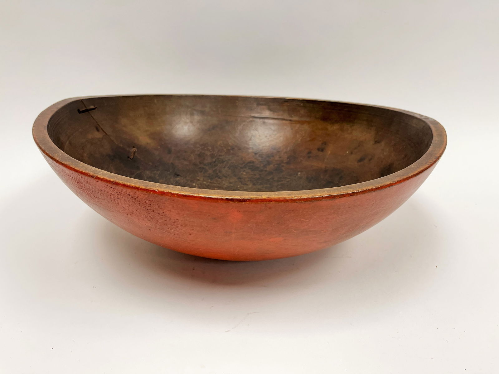 1800 C BEEHIVE BOWL IN ORIGINAL  RED PAINT (1 of 5)