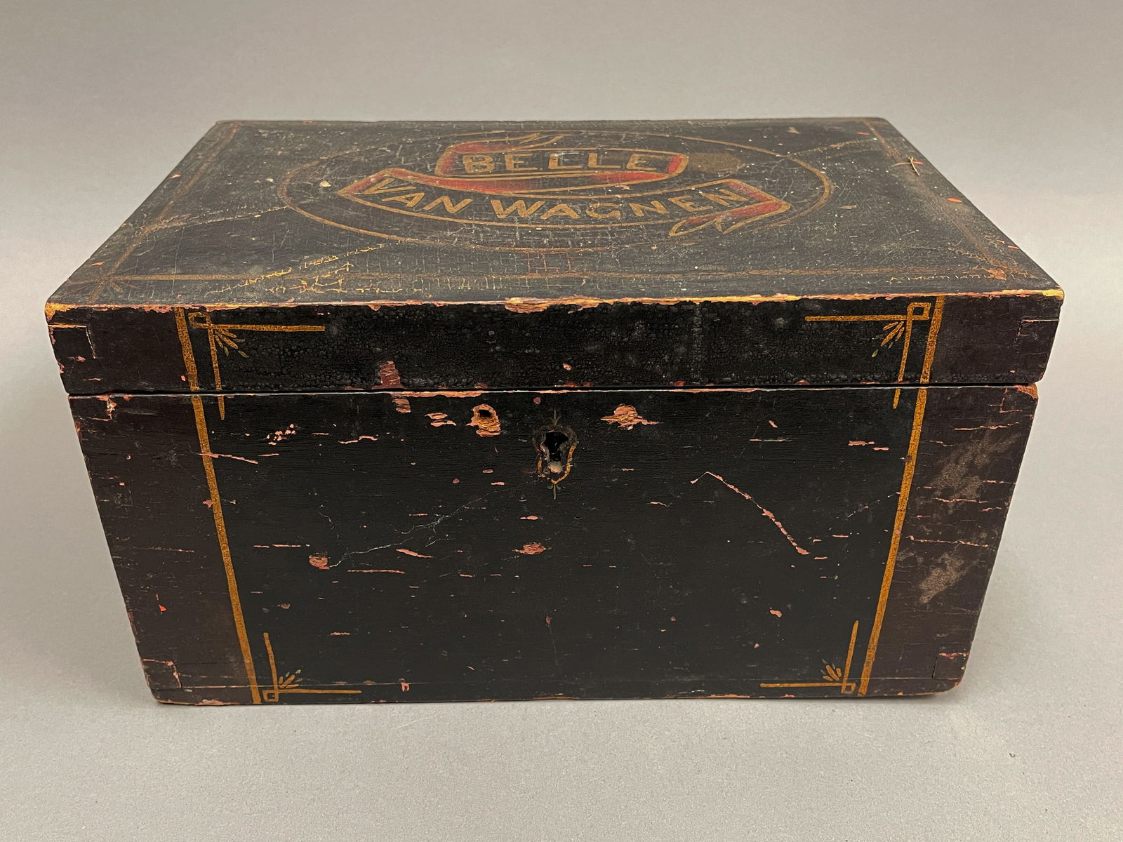 IMPORTANT ULSTER COUNTY NY SLAVE OWNED PAINTED BOX (1 of 6)