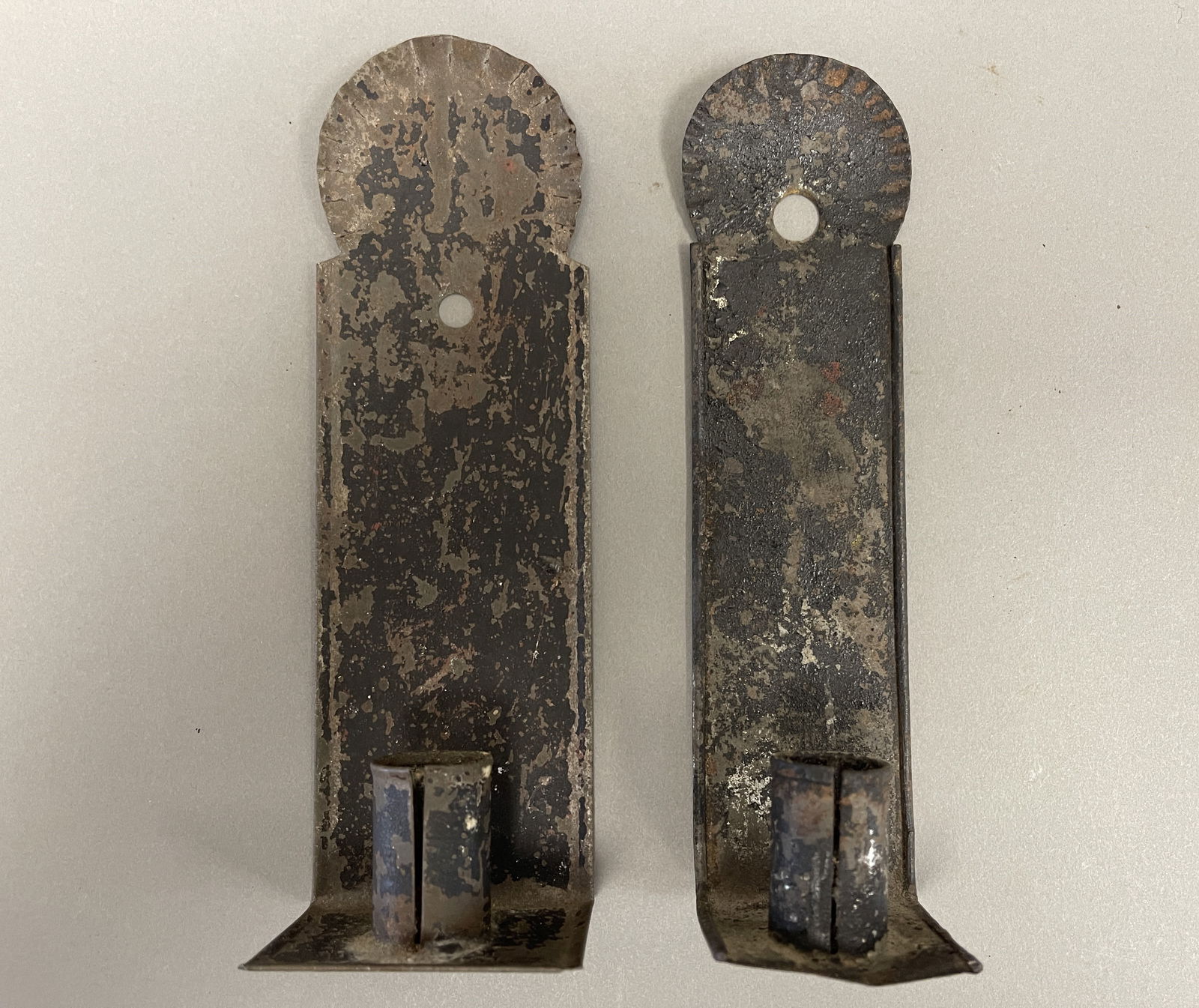 TWO 18TH C  DIMINUTIVE CANDLE SCONCES (1 of 6)