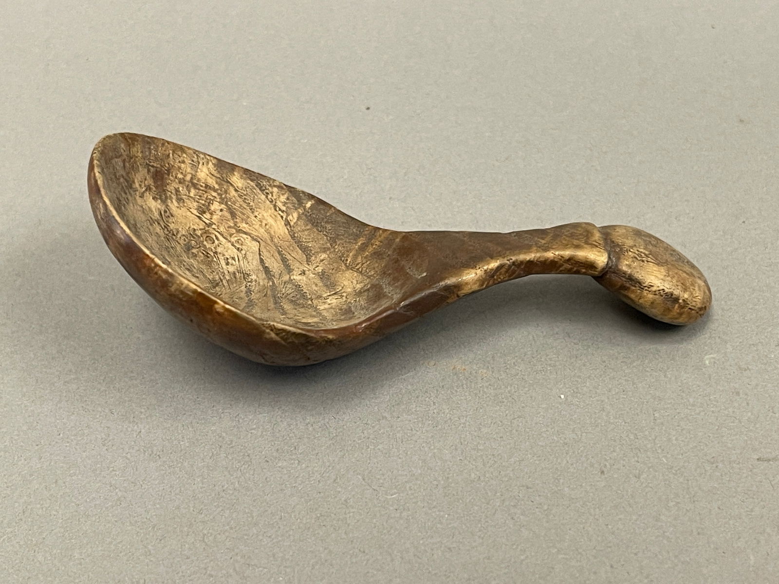 19TH C NATIVE AMERICAN BURL WOOD SPOON (1 of 4)