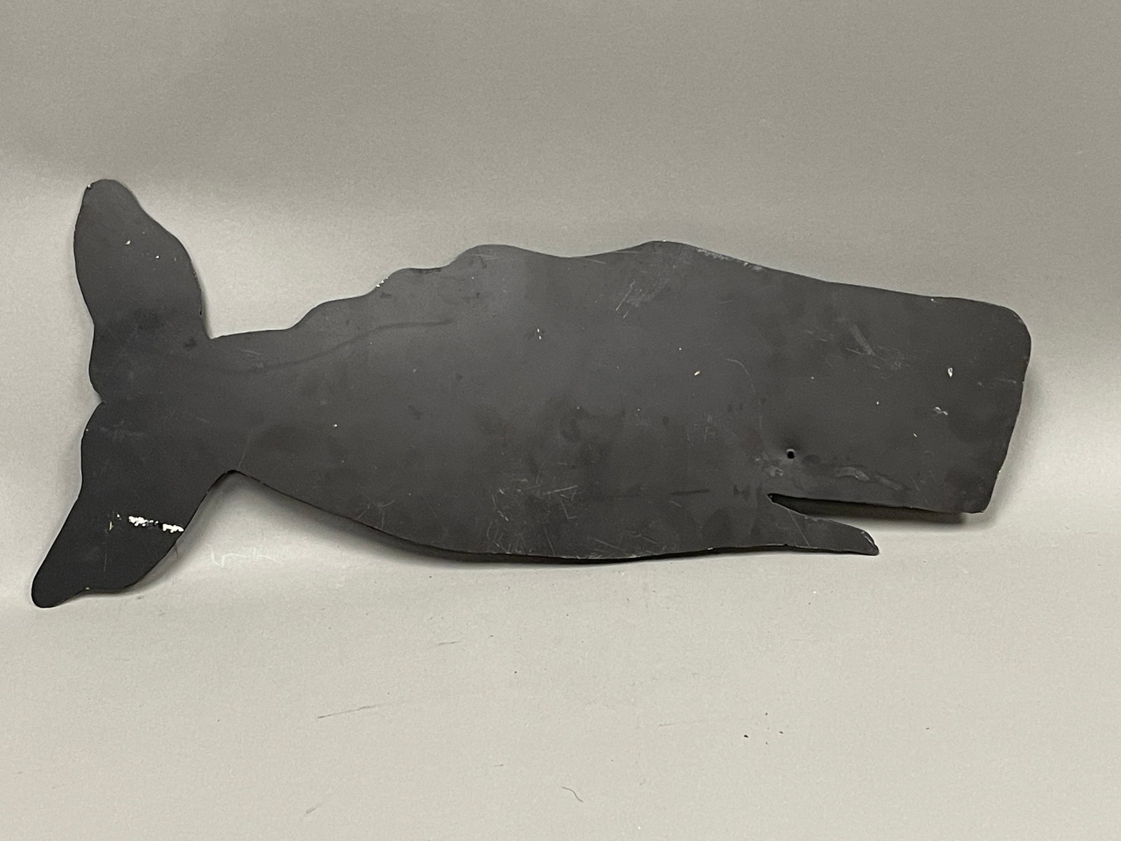 SHEET METAL SPERM WHALE: SPERM WHALE SHEET METAL PAINTED BLACK 24" X 11"