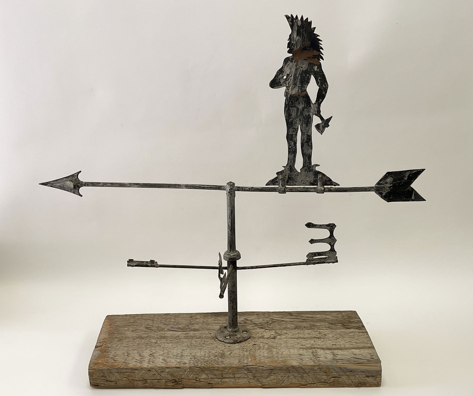 NATIVE AMERICAN WEATHERVANE WITH STAND (1 of 4)