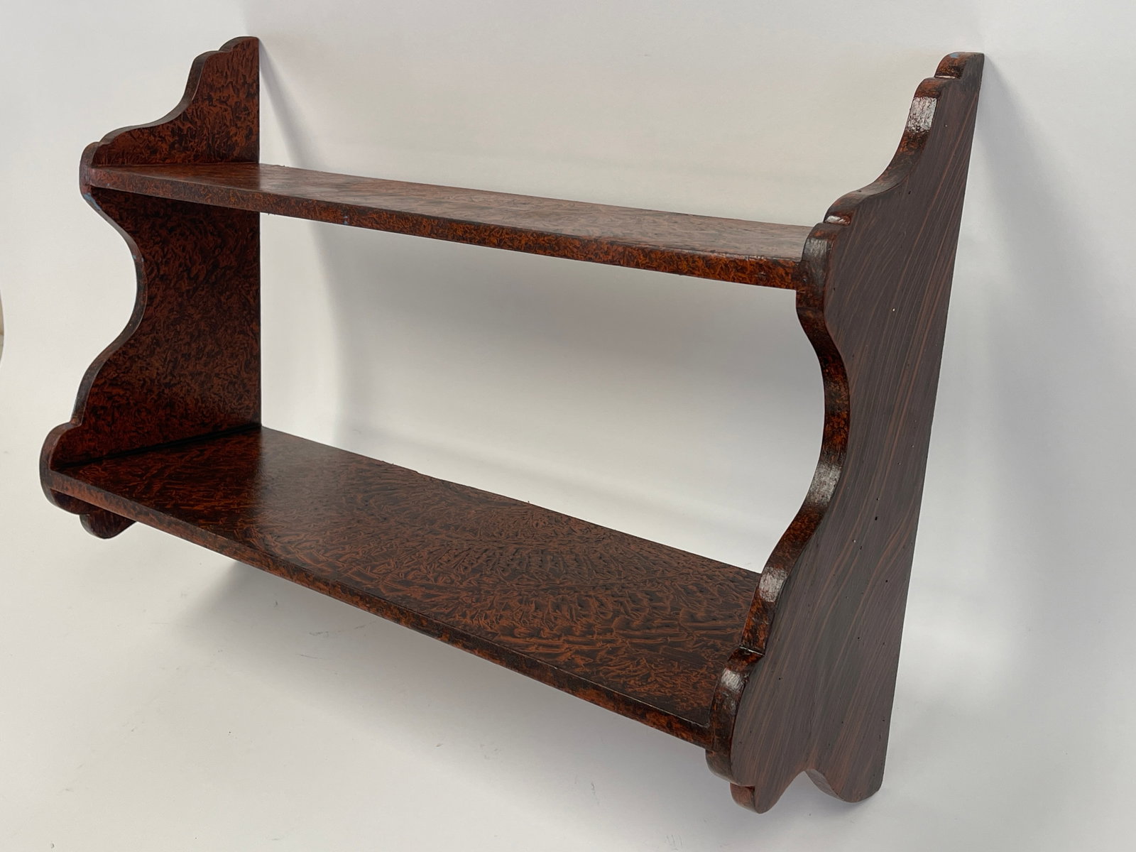 ROSEWOOD GRAINED SHELF 20TH CENTURY: ROSEWOOD GRAINED SHELF 20TH CENTURY 24" X 18" X 8"