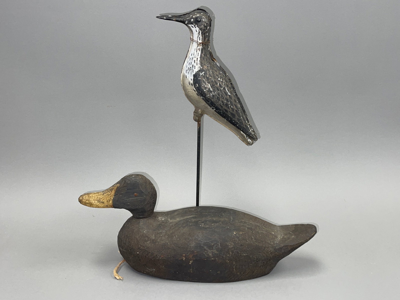 TWO DECOYS, TIN , WOODEN (1 of 3)