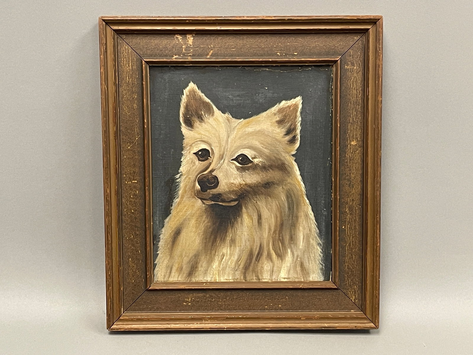 PAINTING OF DOG C. 1890-1910: PAINTING OF DOG C. 1890-1910 10" X 12"