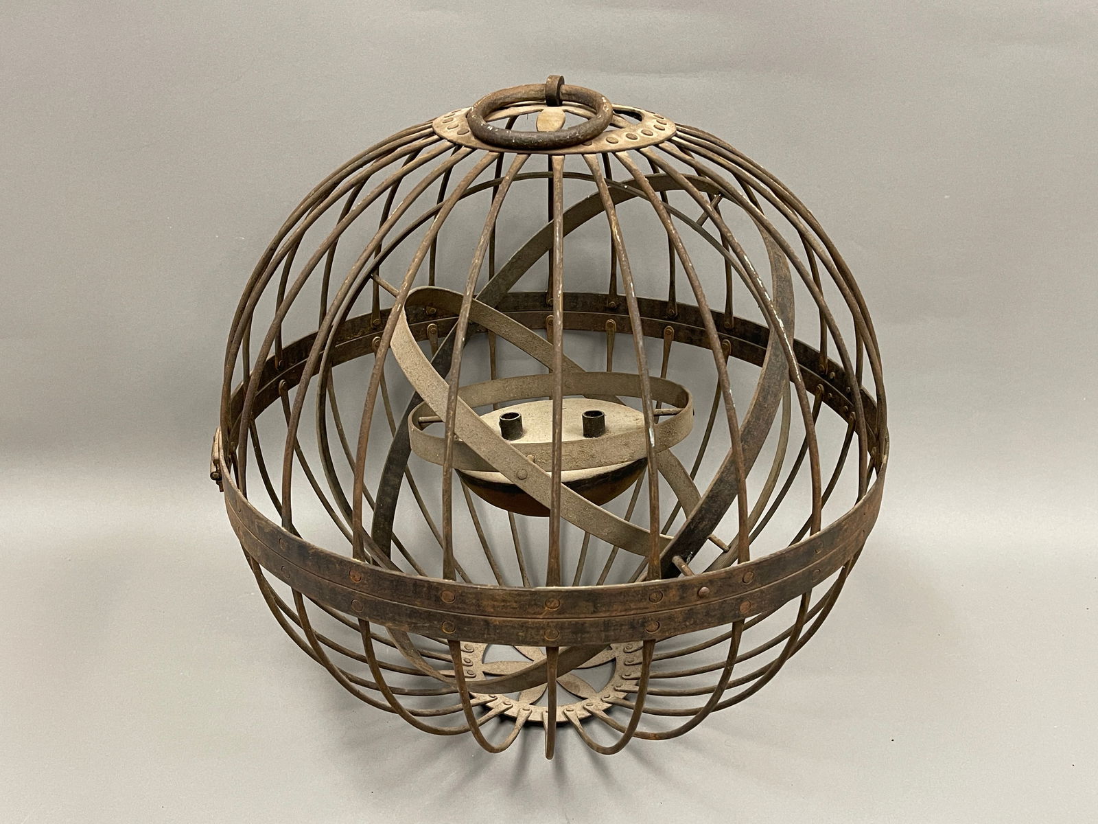 VERY RARE SHIPS GIMBAL CHANDELIER DUAL CANDLE HOLDER (1 of 7)