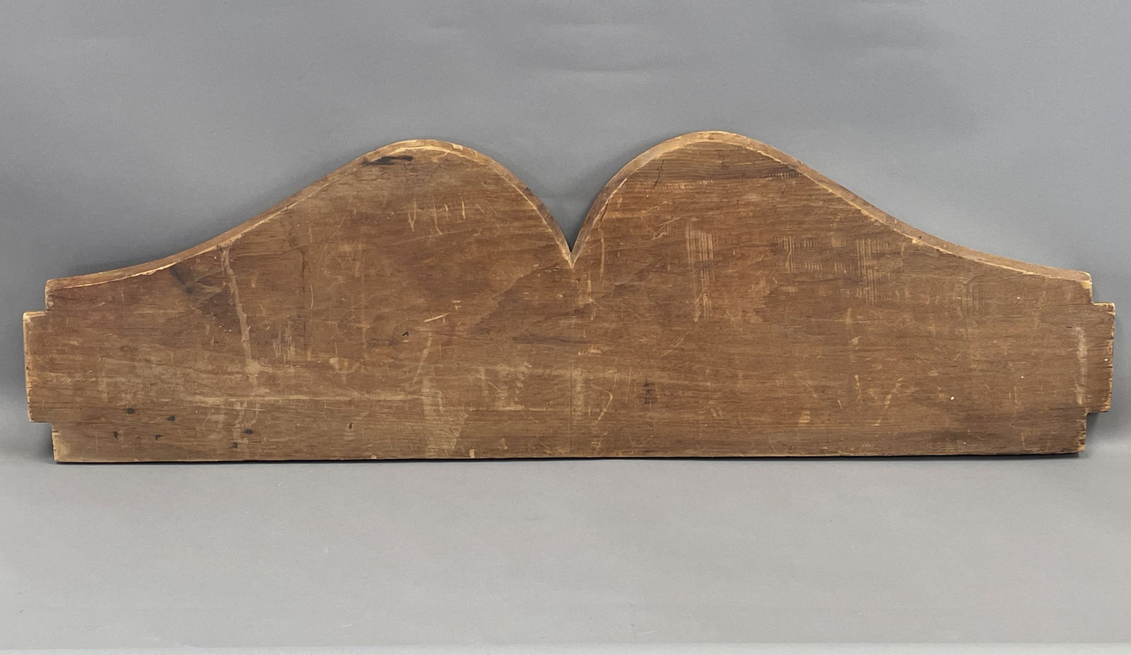19TH C PINE HEADBOARD IN THE SHAPE OF HEART (1 of 2)
