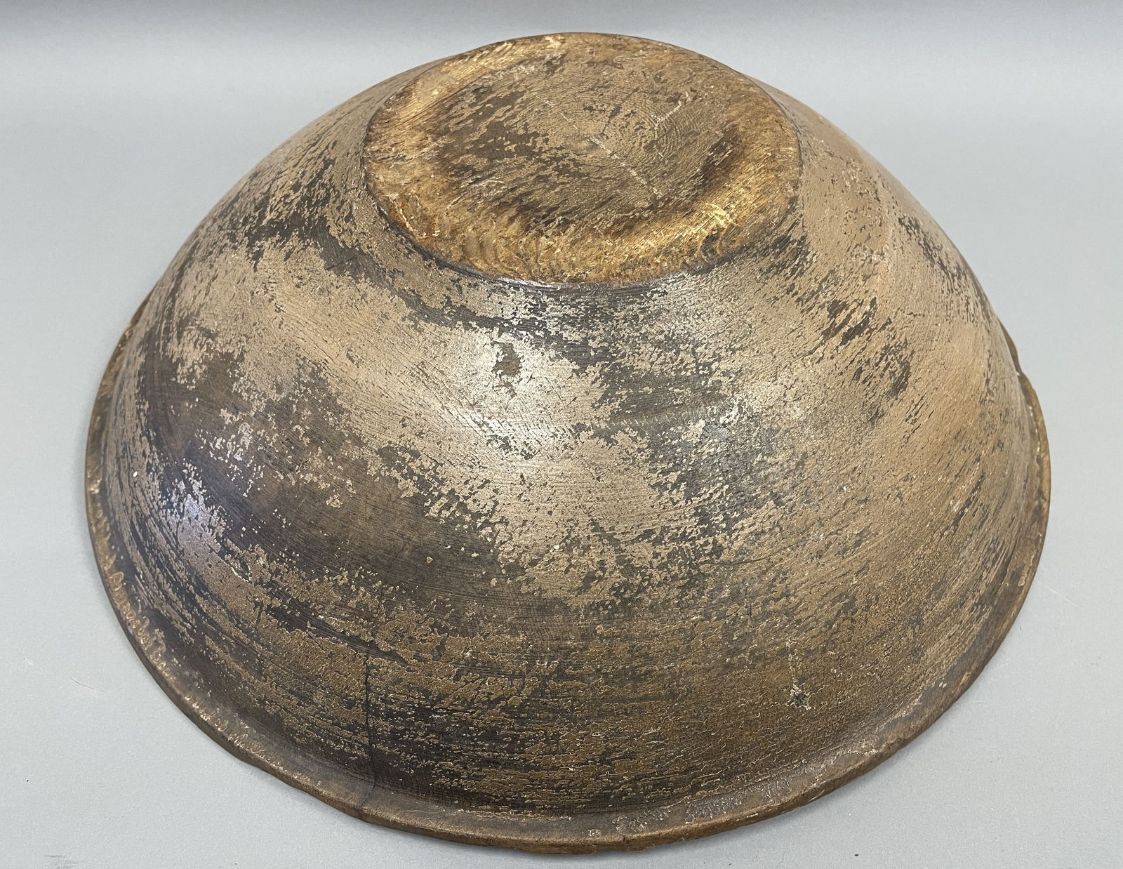 CIRCA 1825 BEEHIVE TURNED PAINTED BOWL (1 of 6)