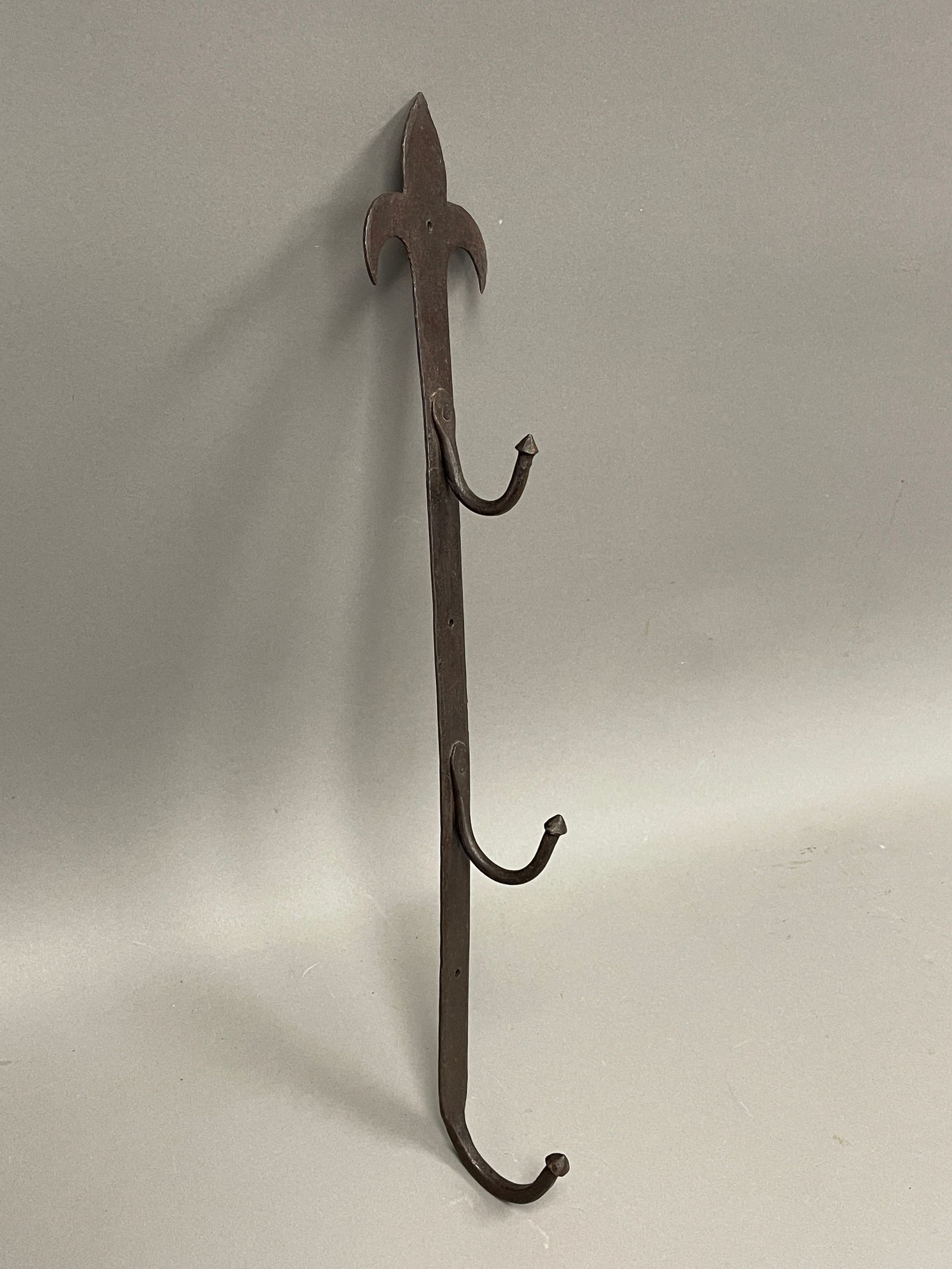 LONG FANCY HOOK FORGED IRON HOOK RACK (1 of 3)
