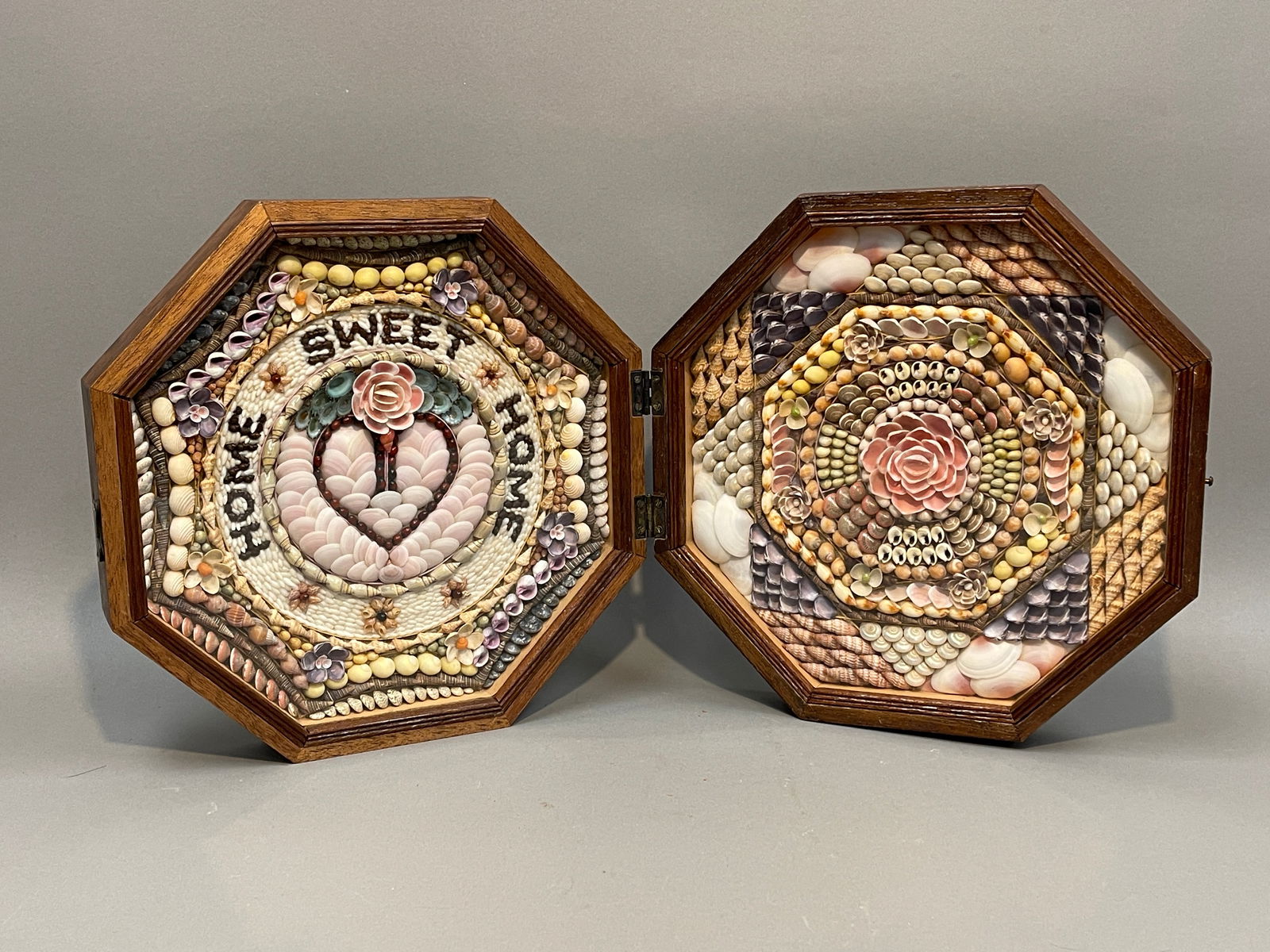 WONDERFUL DOUBLE SAILORS VALENTINE "HOME SWEET HOME" (1 of 6)