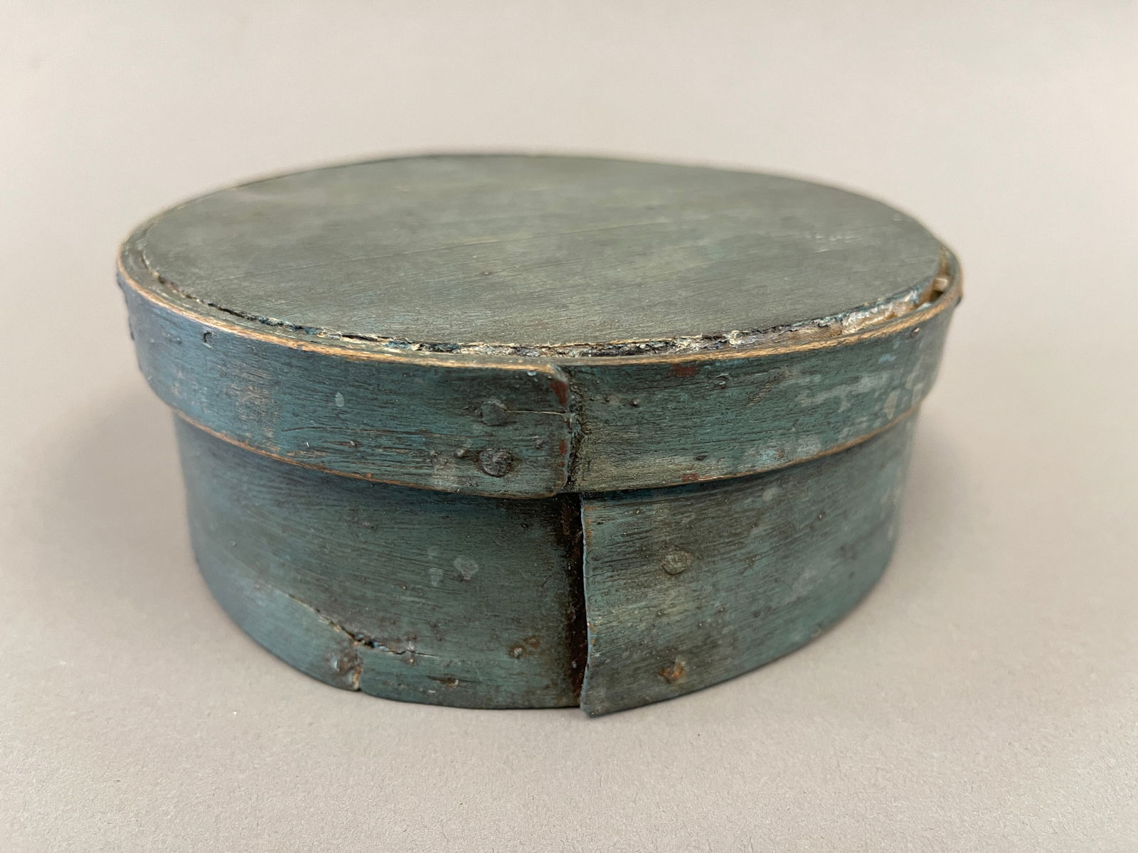 19TH C BLUE PANTRY BOX (1 of 4)