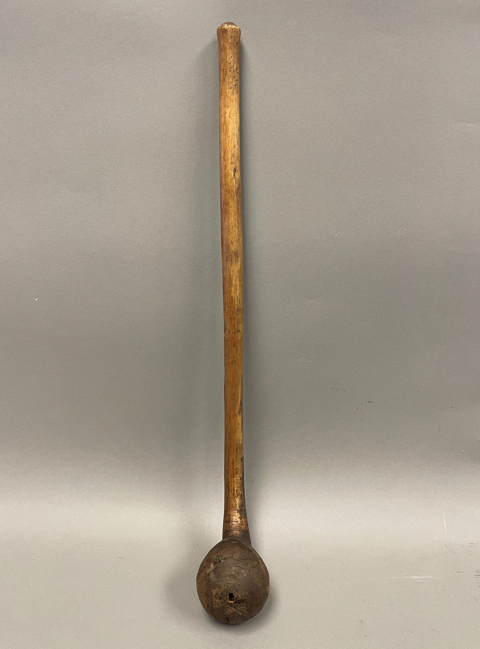 EARLY 18TH C NATIVE AMERICAN CHEROKEE THROWING CLUB (1 of 4)