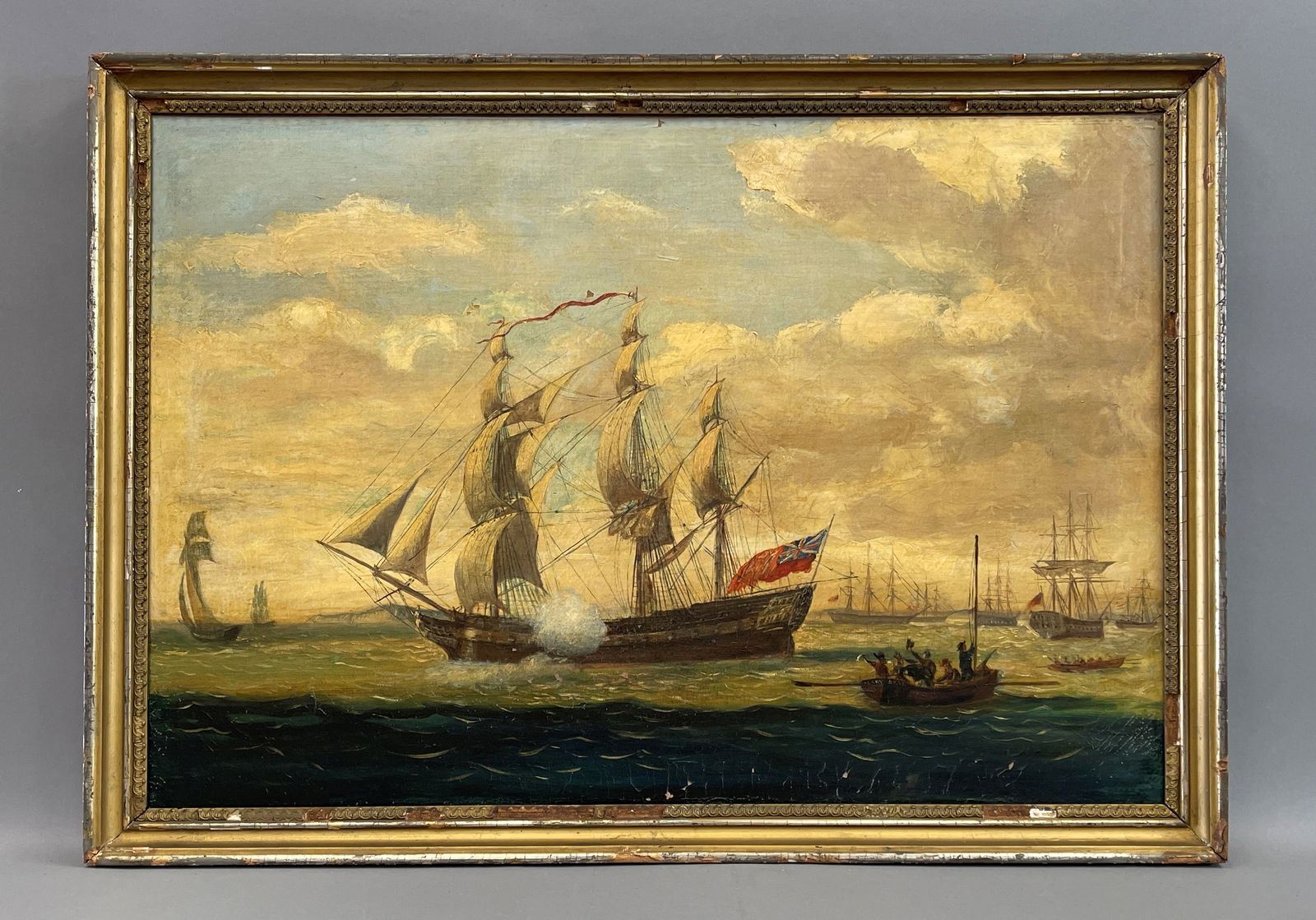 18TH/19TH CENTURY OIL ON CANVAS. (1 of 2)