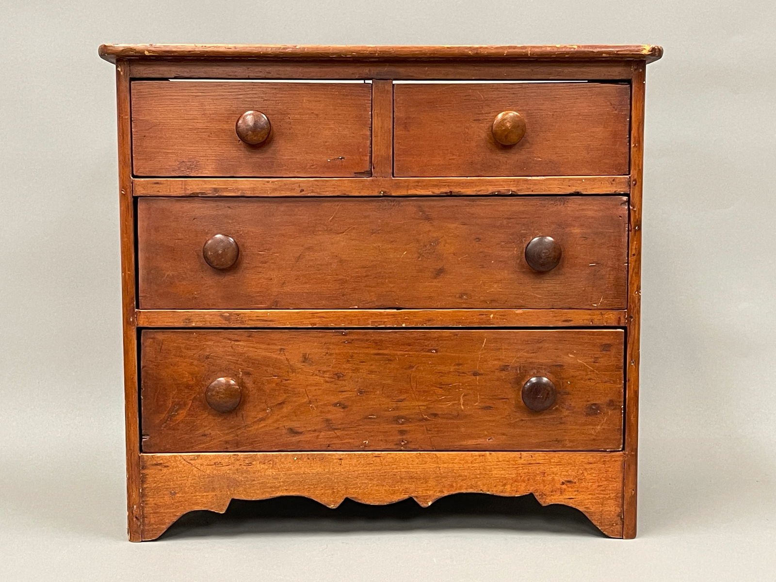 TWO OVER TWO MINIATURE CHEST OF DRAWERS (1 of 6)