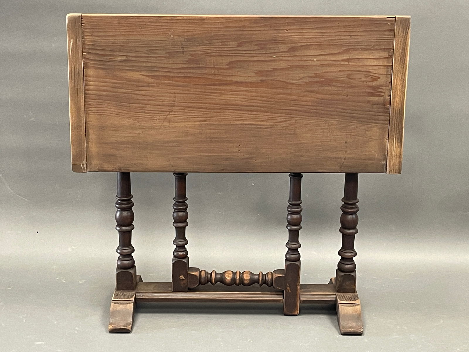 EARLY OAK AND PINE TUCK AWAY TABLE (1 of 3)