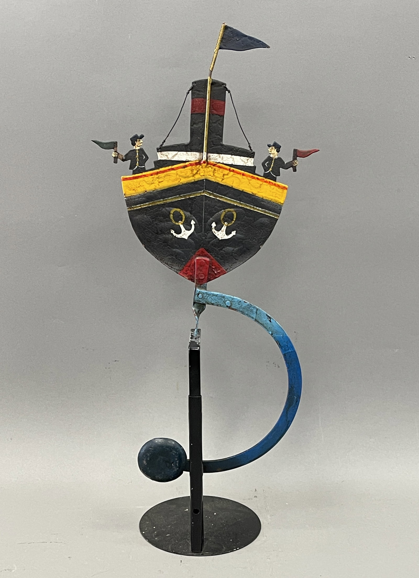 BALANCE TOY: BALANCE TOY OF THE SHIP PANAMA WITH SAILORS 8" X 21"