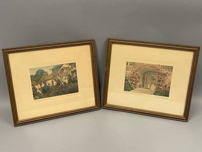 PAIR OF WALLACE NUTTING PRINTS: PAIR OF WALLACE NUTTING PRINTS 11" X 13" FRAMES