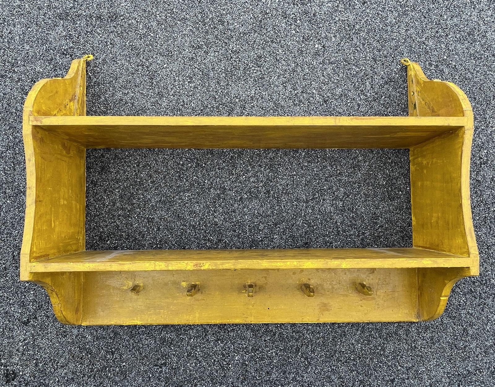 19TH C YELLOW SHELF (1 of 3)