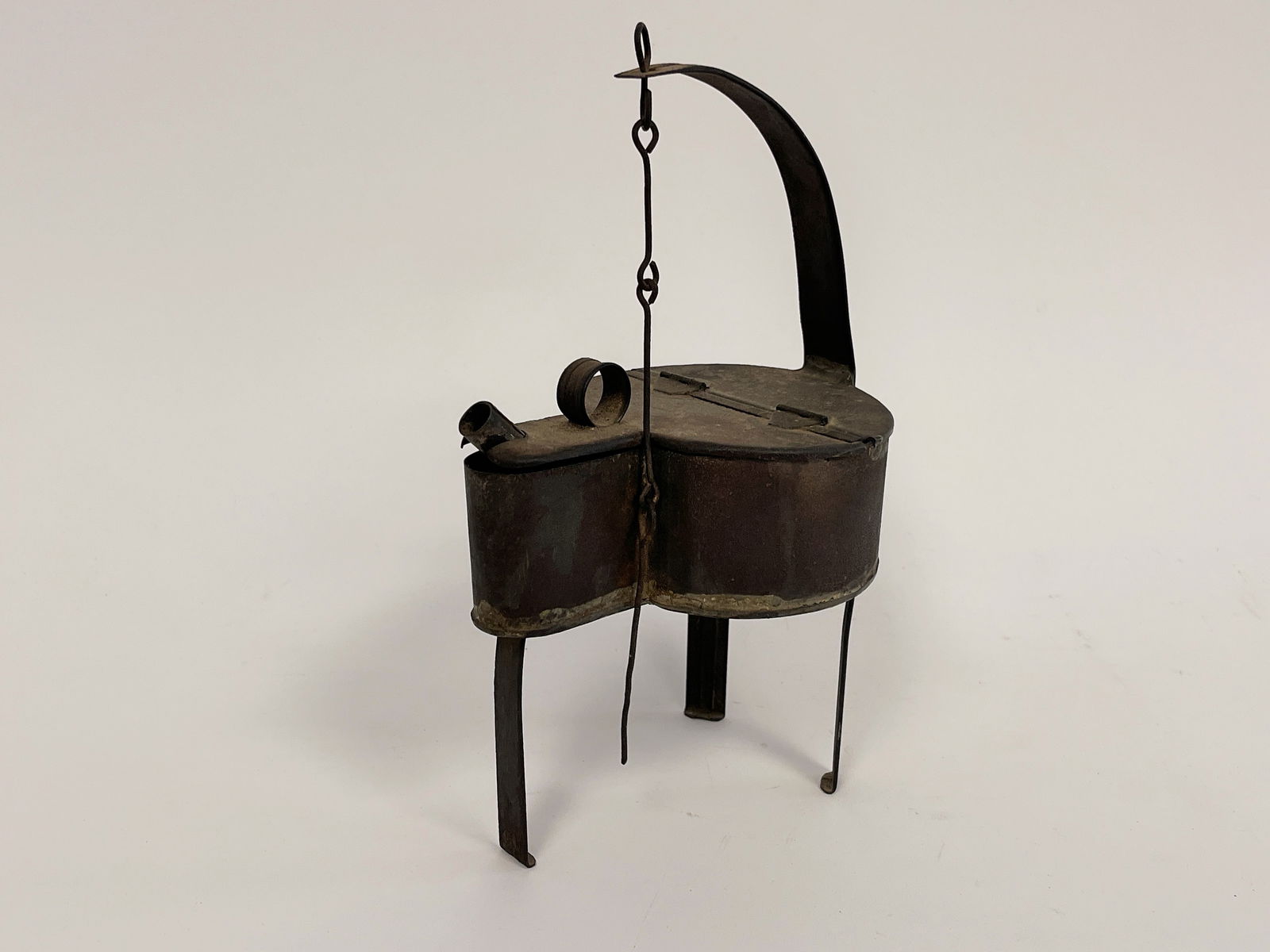 18TH C GREASE LANTERN W/ STAND (1 of 5)