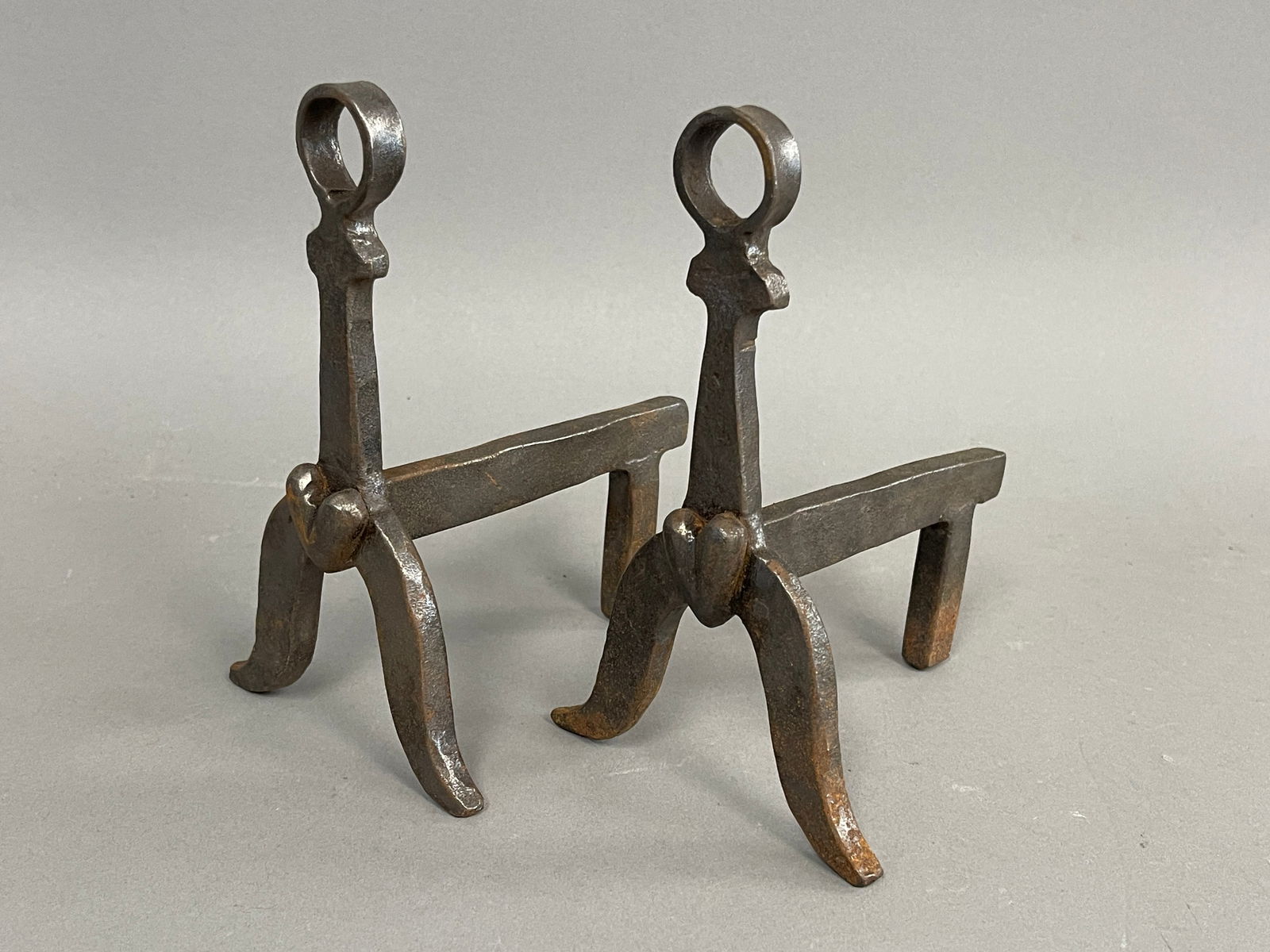 PAIR OF EARLY 1800'S MINIATURE ANDIRONS (1 of 4)